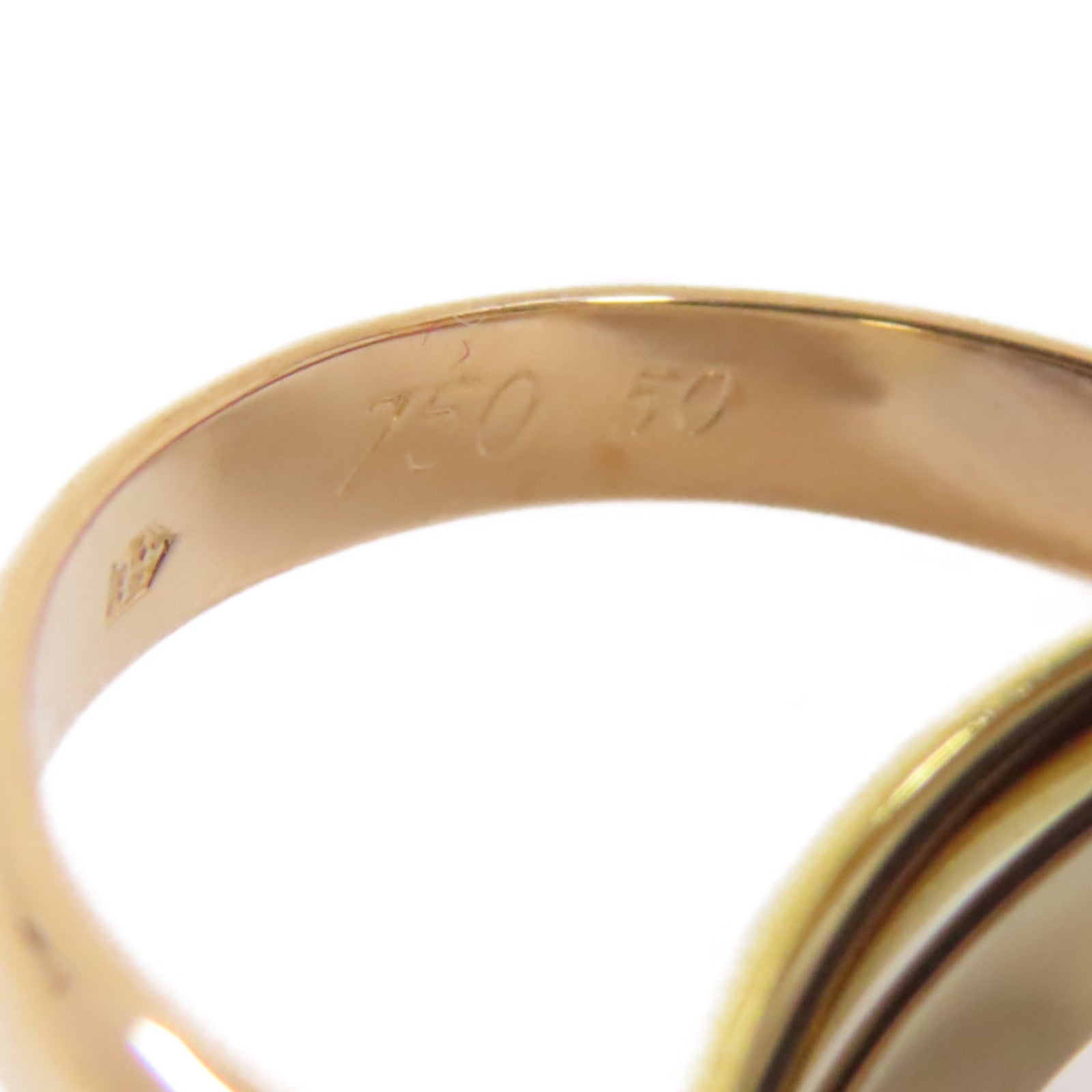 CARTIER 18K黃金/白金/玫瑰金Les Must De Trinity戒指Cartier#50/US#5.25