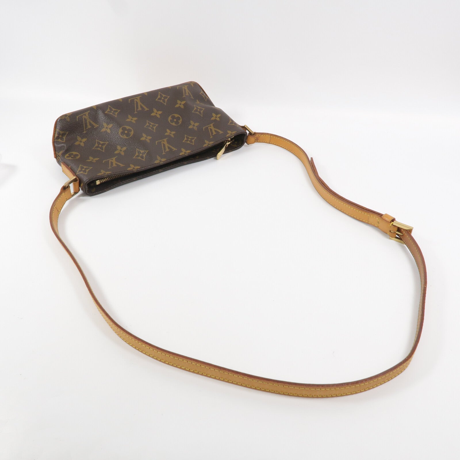 LOUIS VUITTON Monogram Trotteur肩背袋棕色