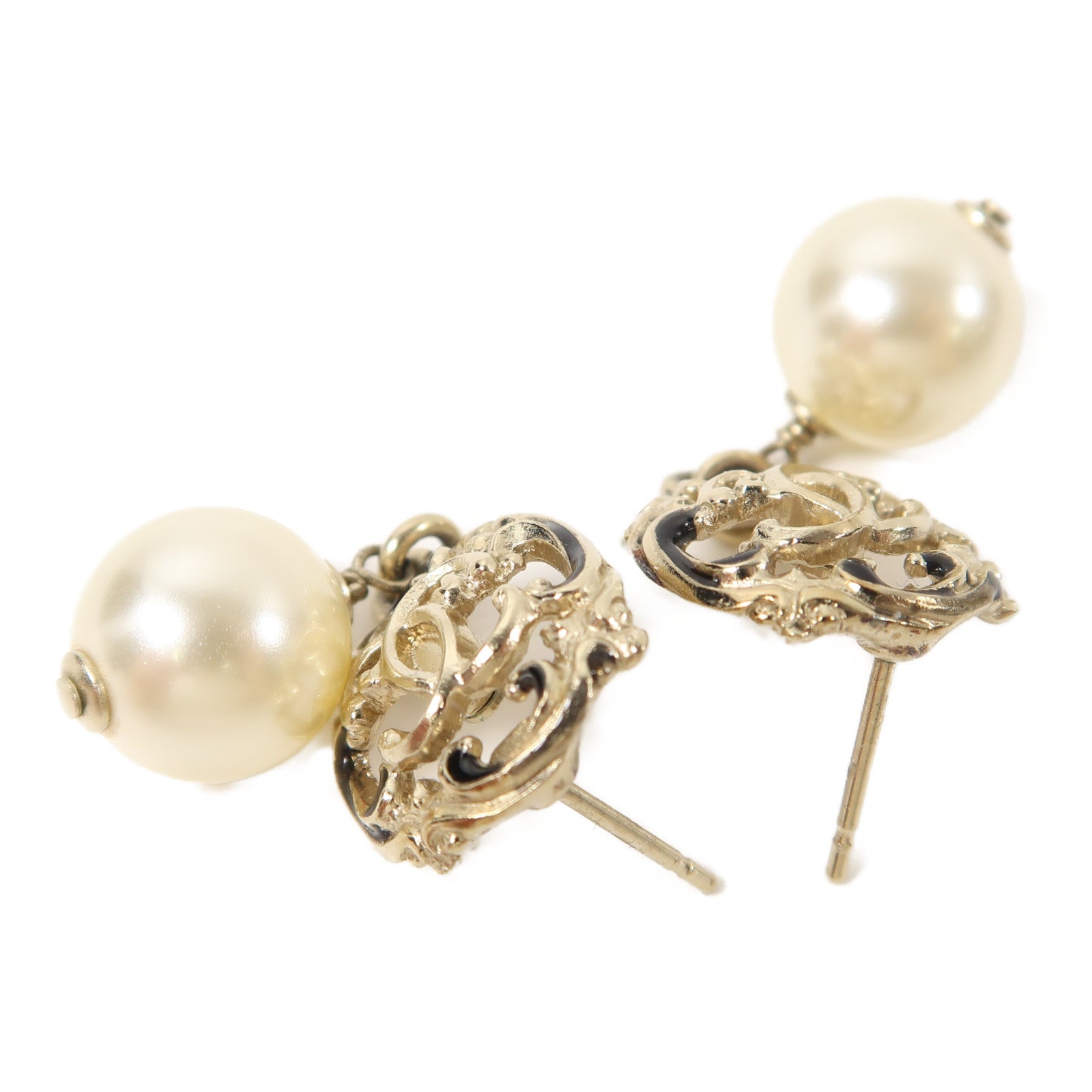 CHANEL 金屬Earrings耳環金色