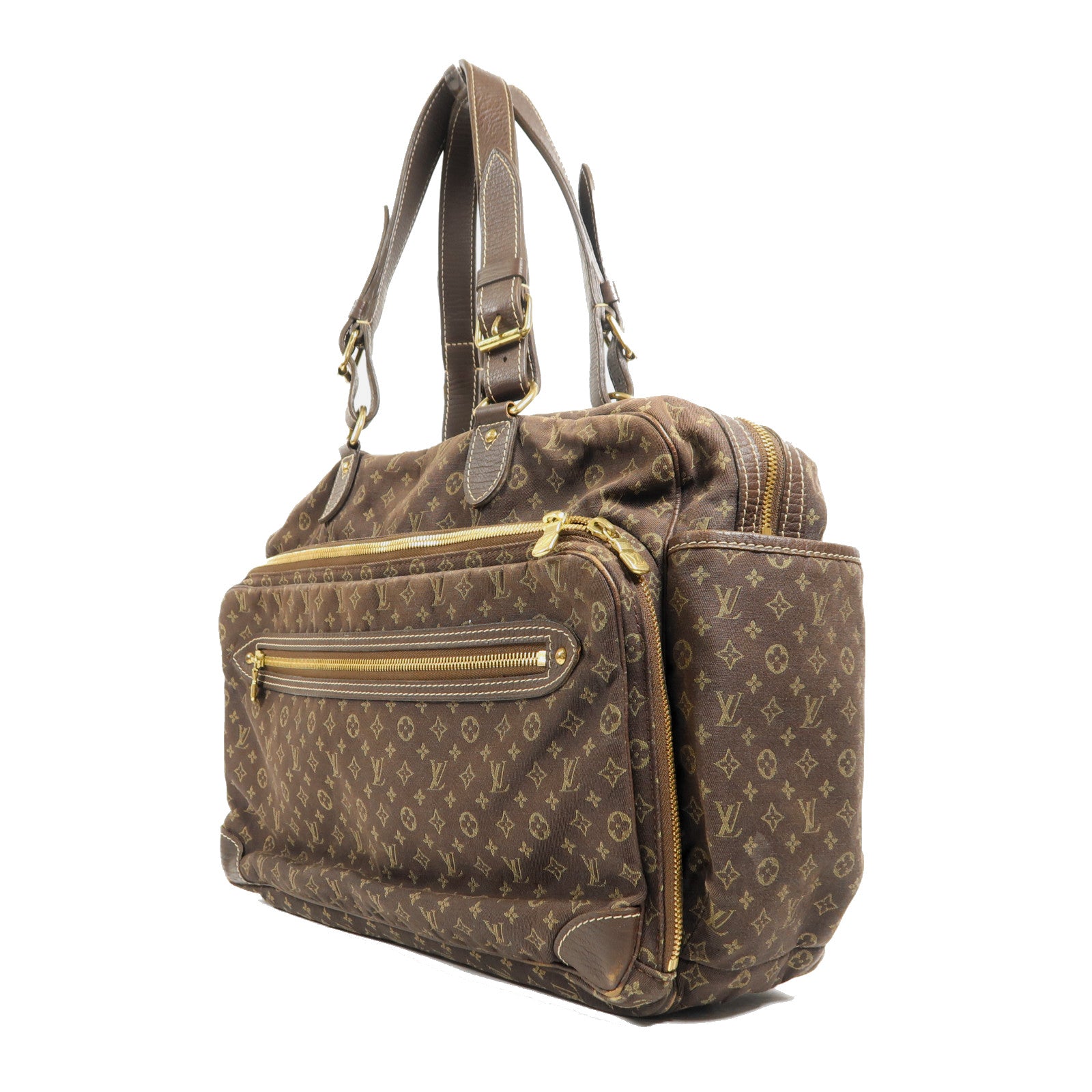 LOUIS VUITTON Monogram Mini Lin Sac A Langer Diaper金扣手挽肩背兩用袋