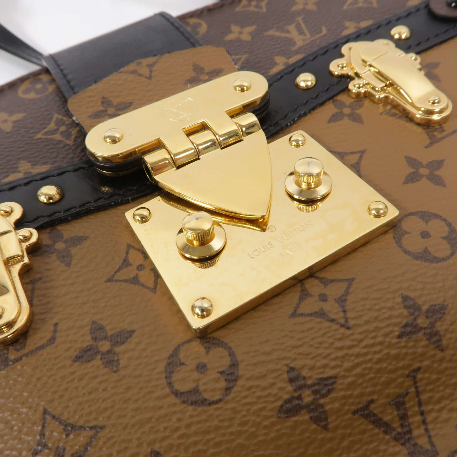 LOUIS VUITTON Monogram Reverse Trunk Clutch肩背袋