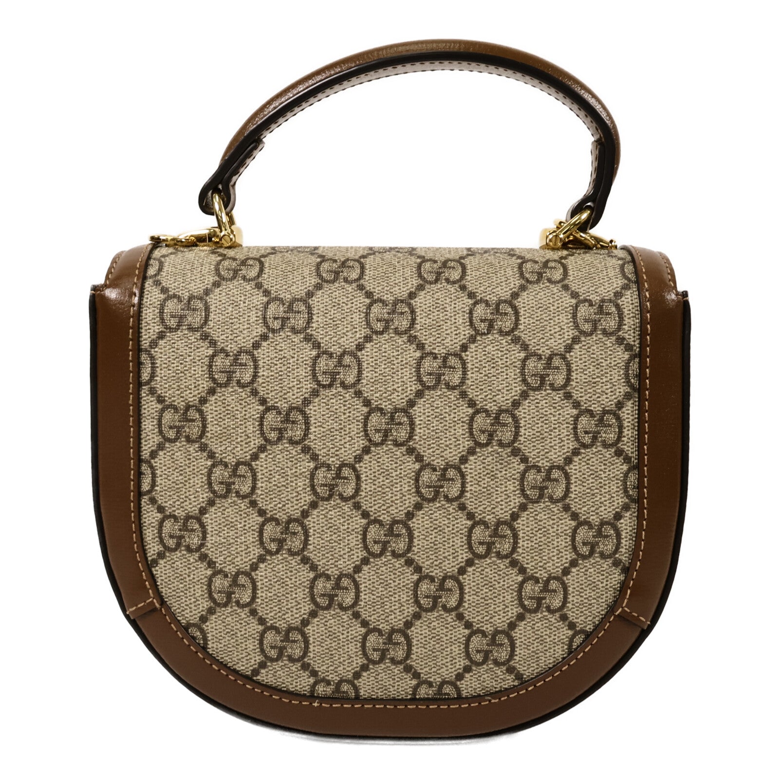 GUCCI 塗層帆布Horsebit 1955 Mini Top手挽肩背兩用袋