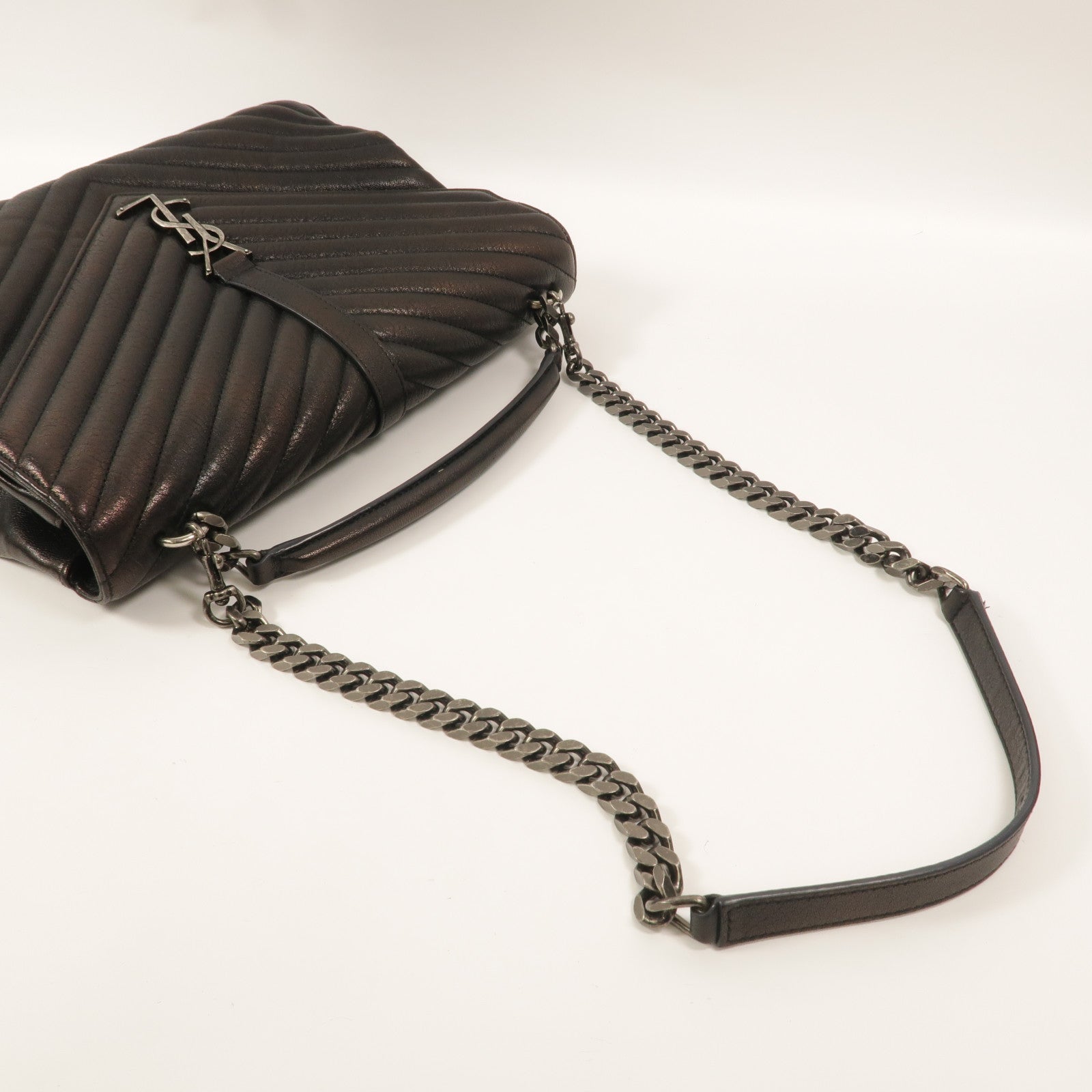 SAINT LAURENT 牛皮皮革College Large手挽肩背兩用袋