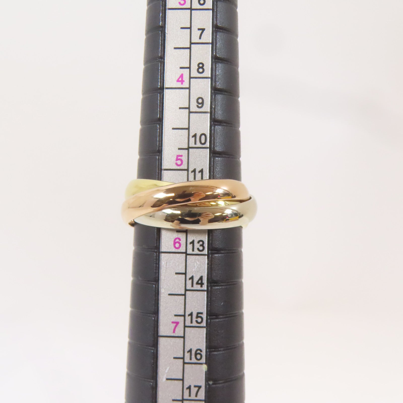 CARTIER 18K黃金/白金/玫瑰金Les Must De Trinity戒指Cartier#50/US#5.25