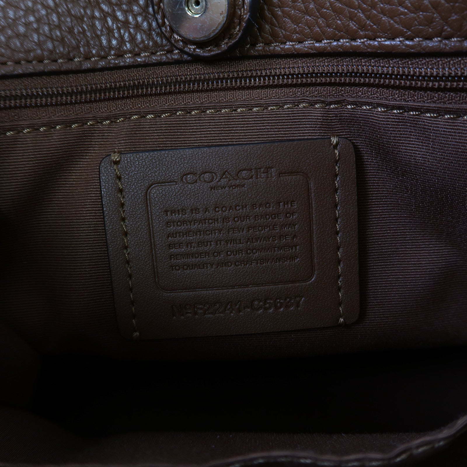 COACH 帆布Shoulder Bag金扣手挽肩背兩用袋啡色
