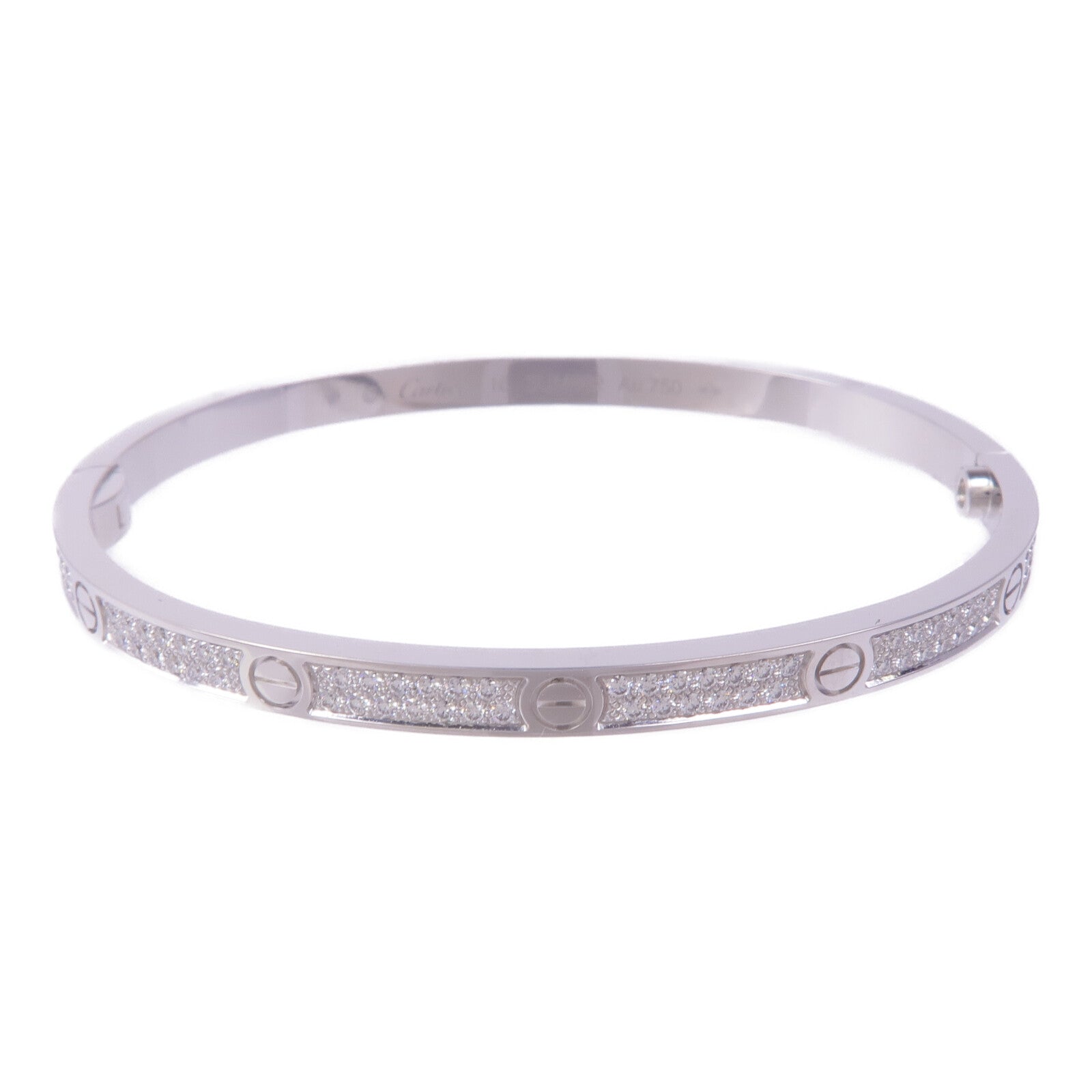 CARTIER 18K白金Love Bracelet Small Model Full Diamonds鑽石手鐲Cartier#16