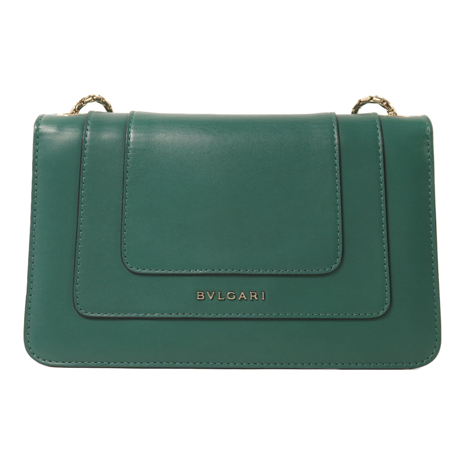 BVLGARI 牛皮皮革Serpenti Forever East West鏈帶肩背袋