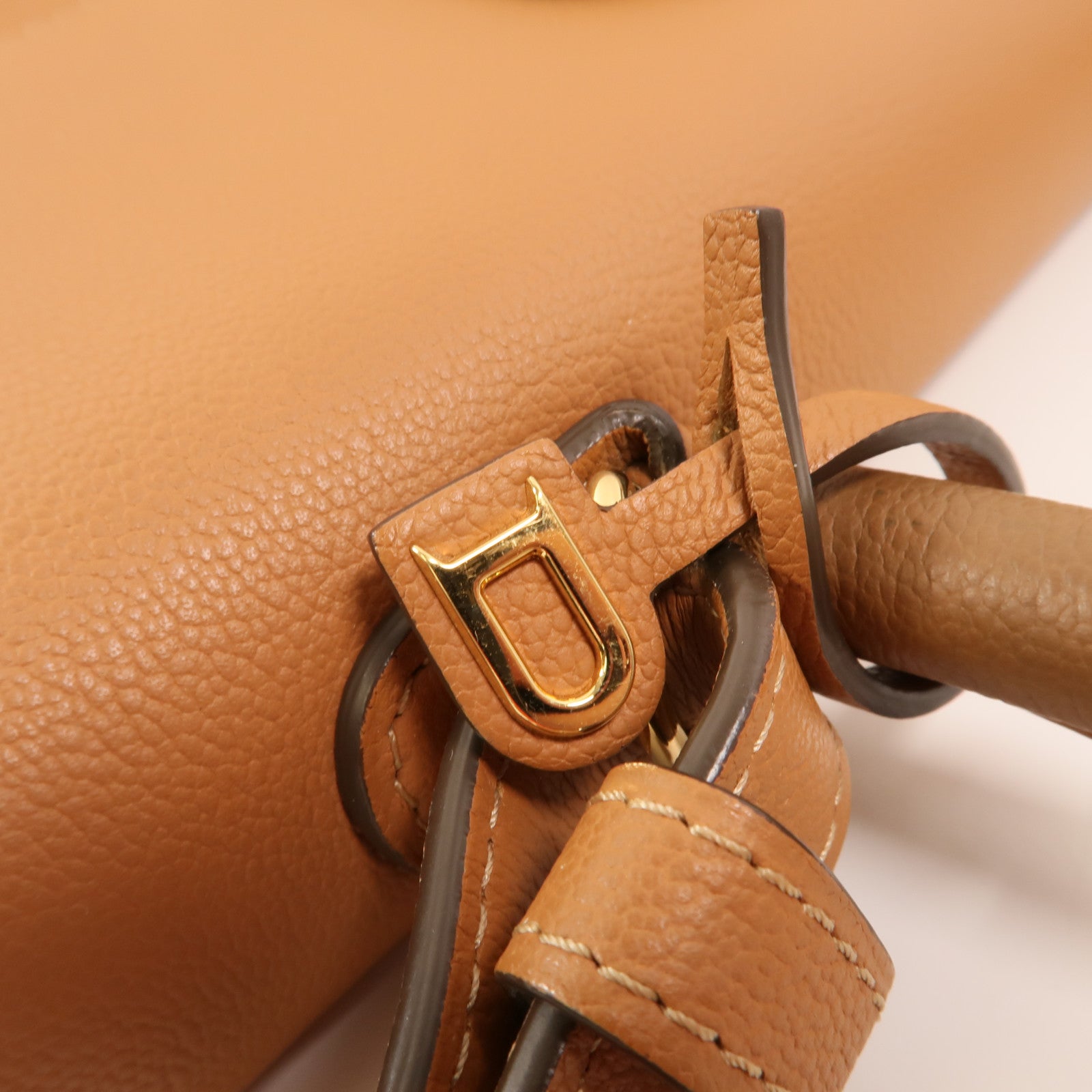 Delvaux 【激減優惠】牛皮皮革Brillant MM金扣手挽肩背兩用袋