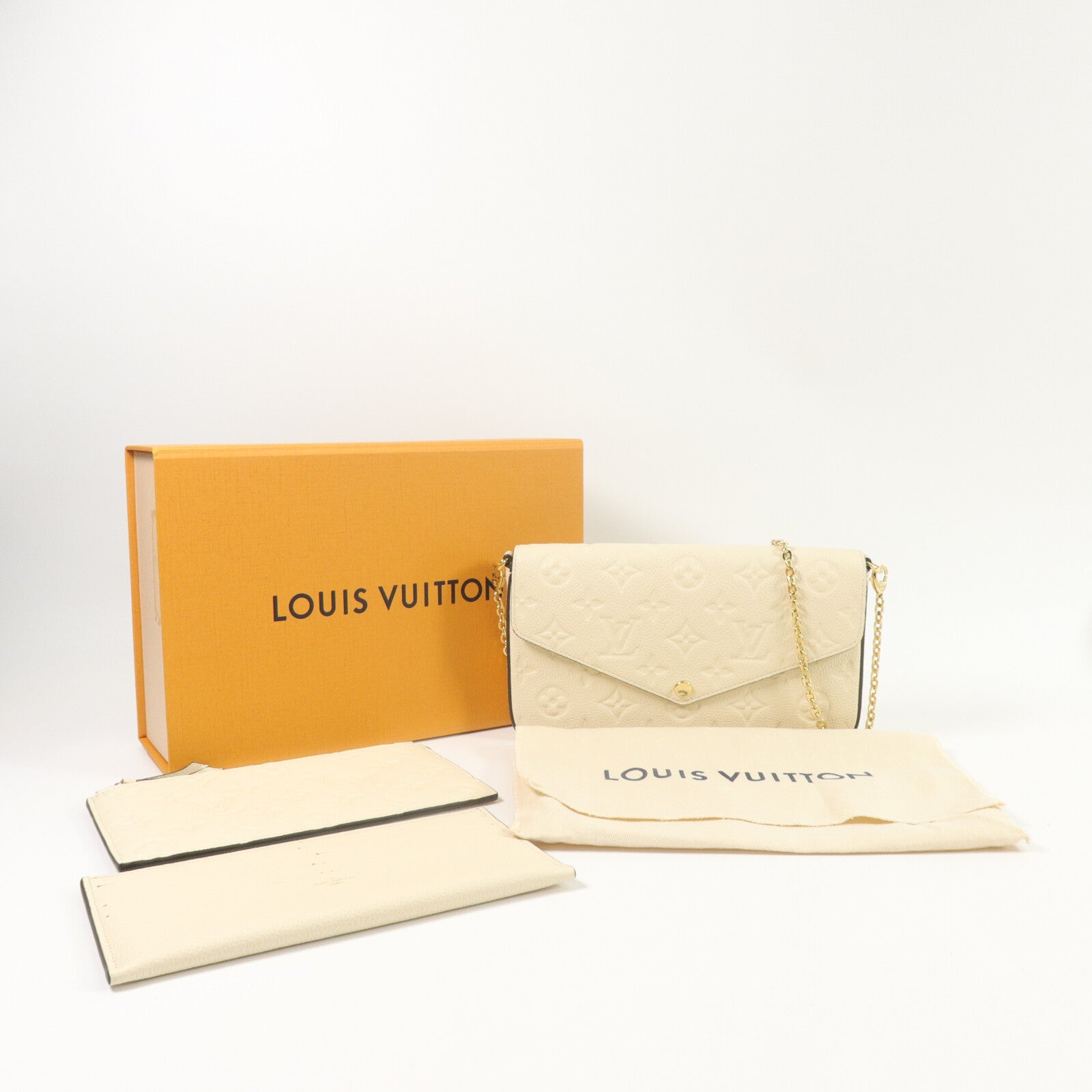 LOUIS VUITTON Monogram Empreinte Pochette Felicie鏈帶肩背袋