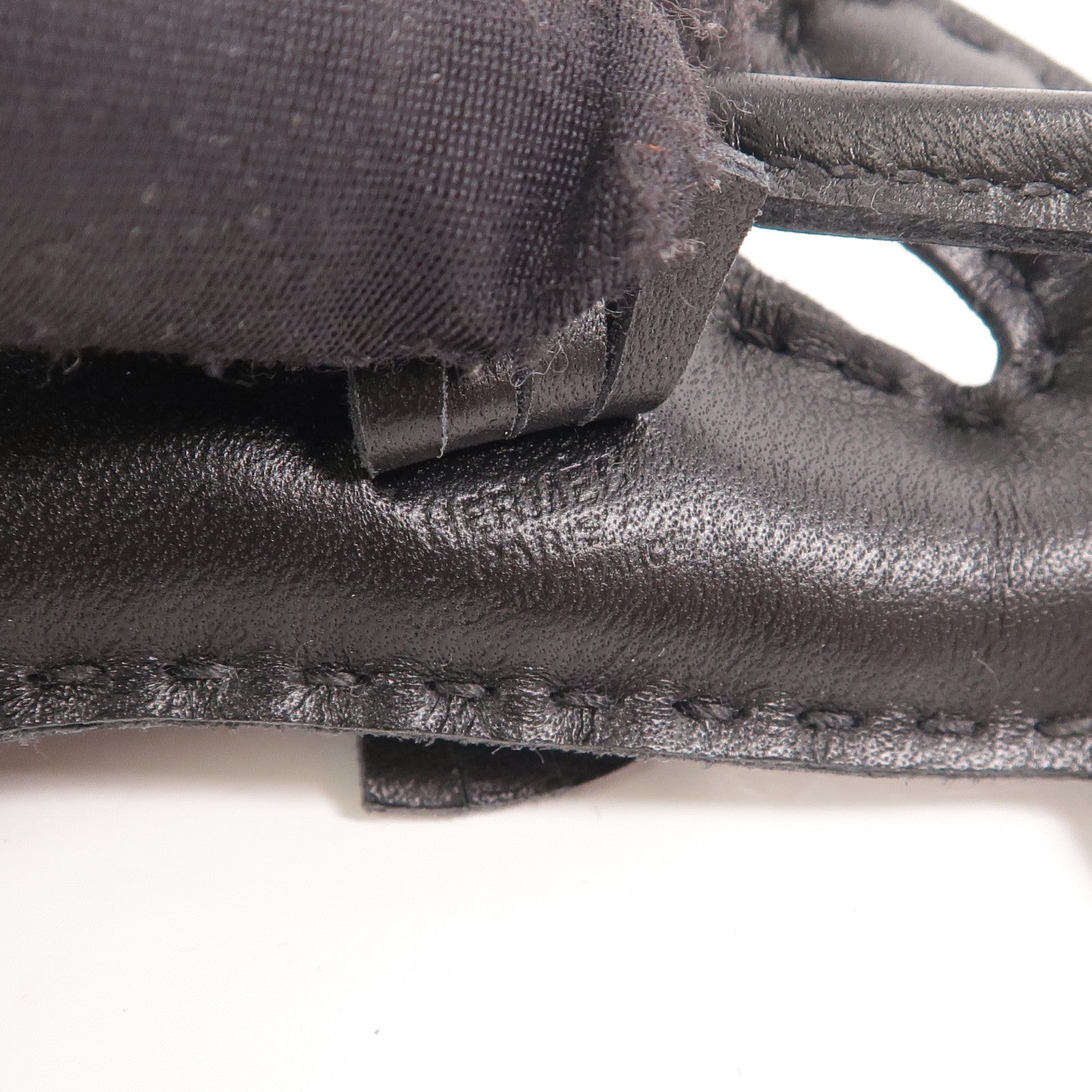 HERMES Milo皮革Seahorse Charm掛飾Noir