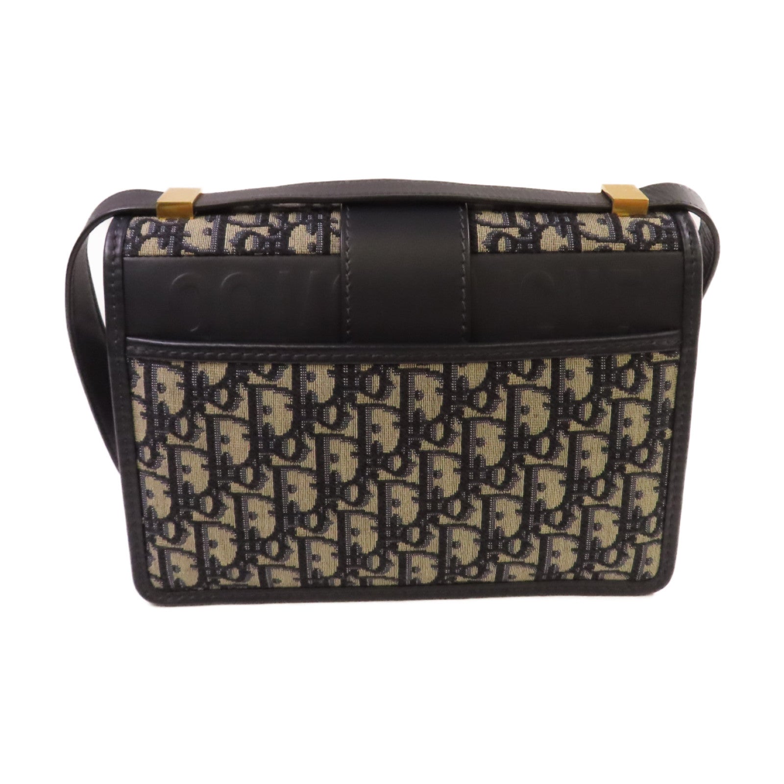 Dior Oblique帆布30 Montaigne Shoulder Bag金扣肩背袋寶藍色