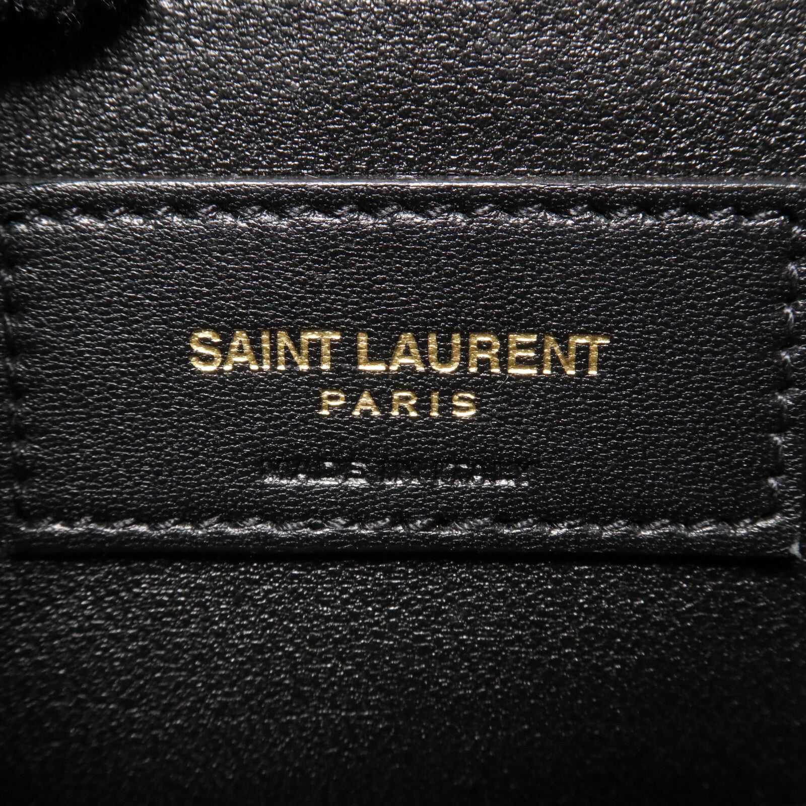 SAINT LAURENT 牛皮皮革Grain De Poudre Vanity Case鏈帶肩背袋