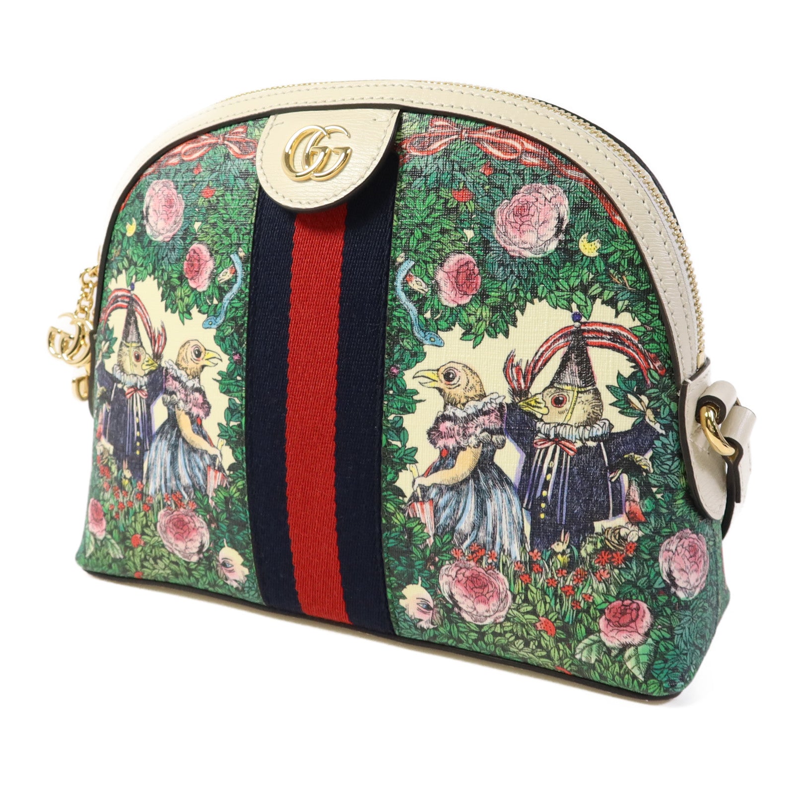 GUCCI 塗層帆布Ophidia GG Shoulder Bag金扣肩背袋