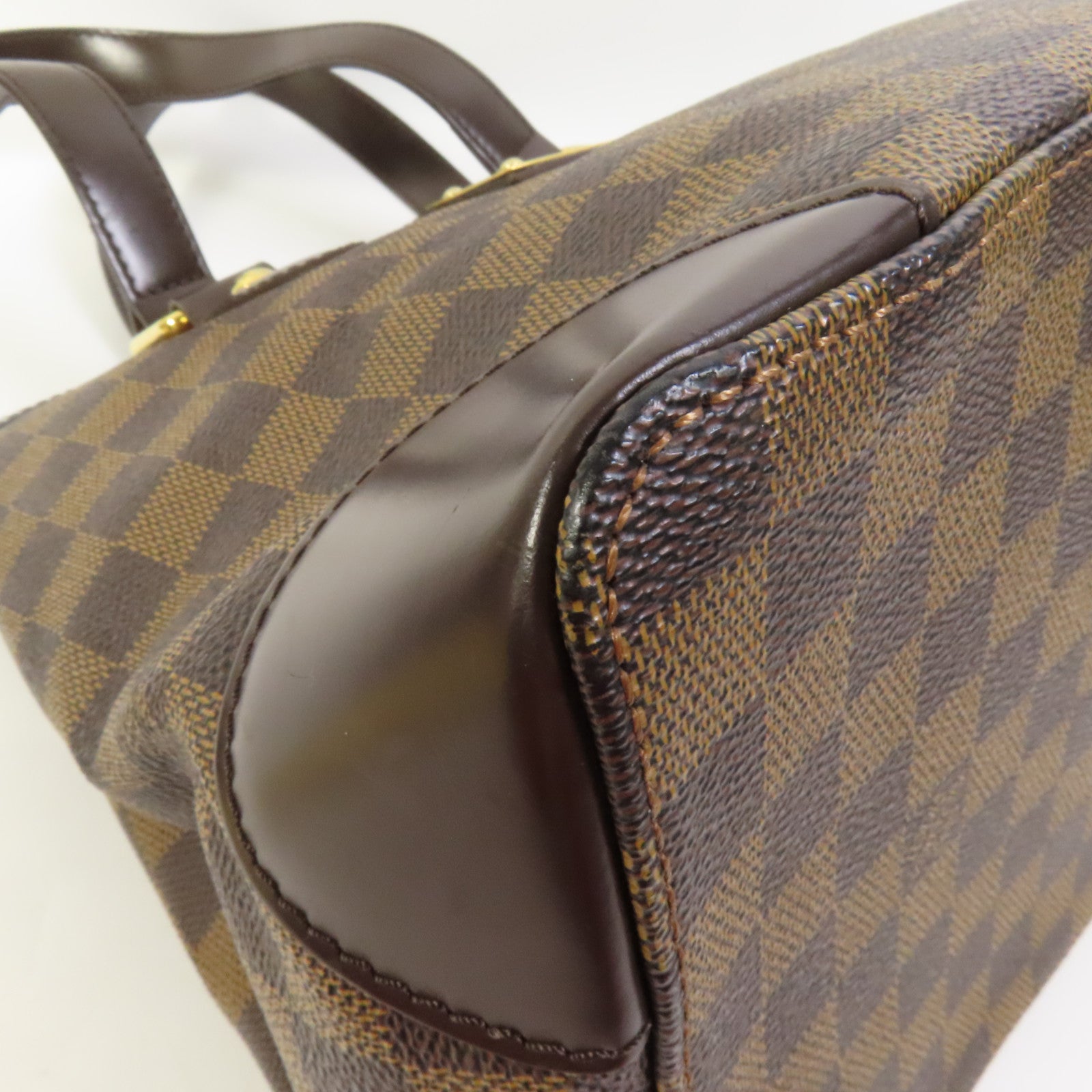 LOUIS VUITTON Damier Hampstead PM金扣手挽袋
