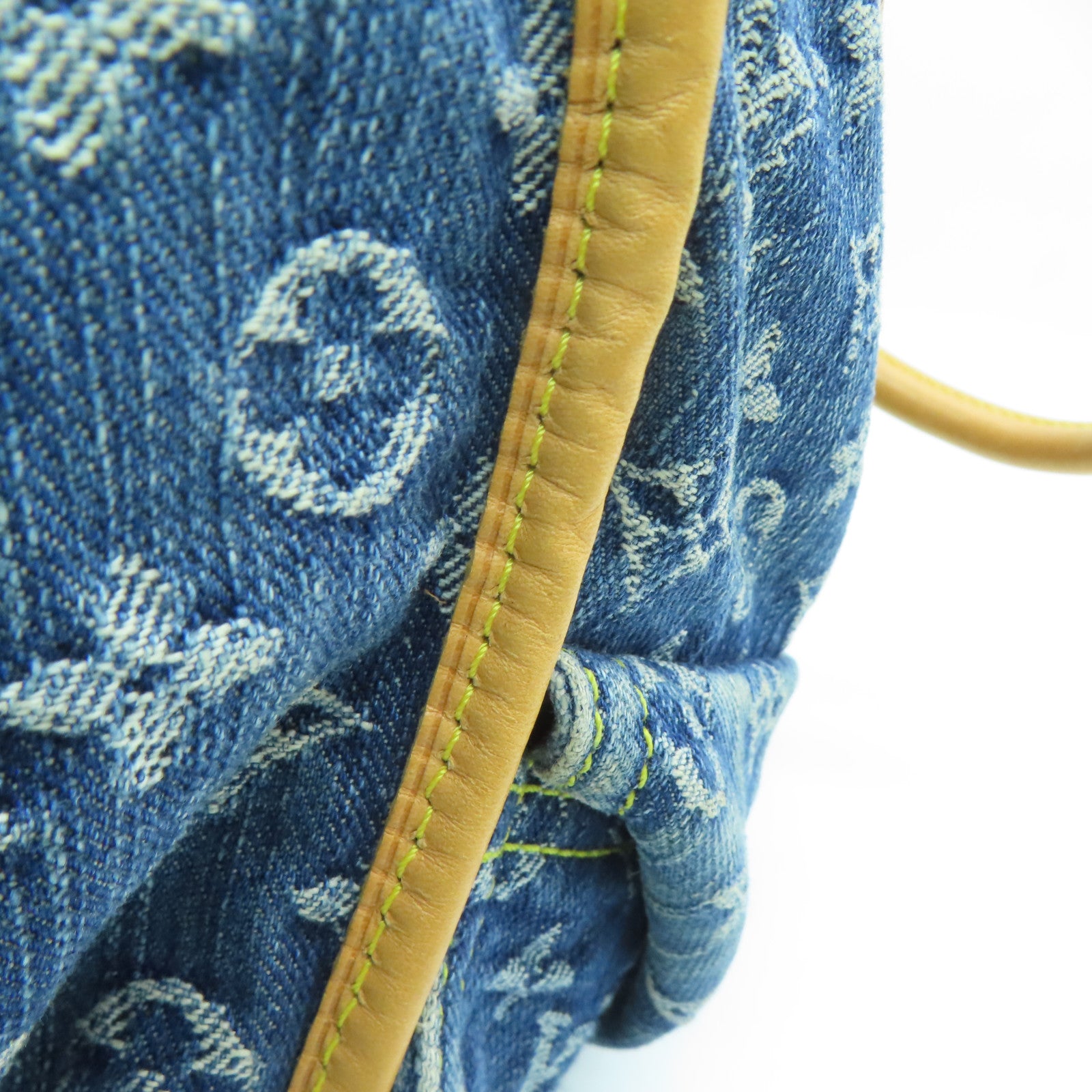 LOUIS VUITTON Monogram DenimFlat Shopper Tote金扣手挽袋蓝色