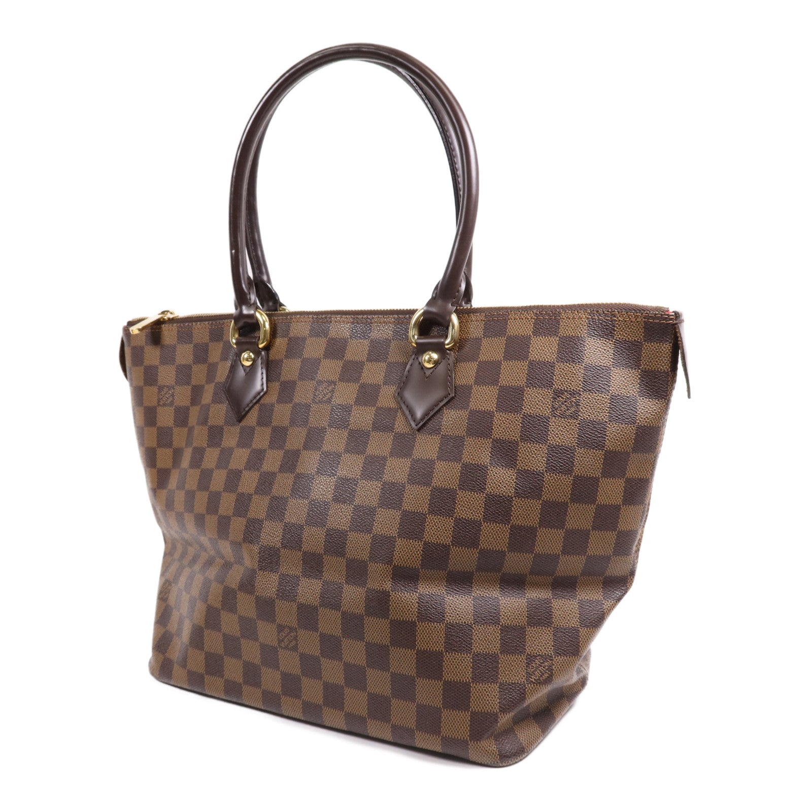 LOUIS VUITTON Damier Saleya MM金扣肩背袋/手挽袋