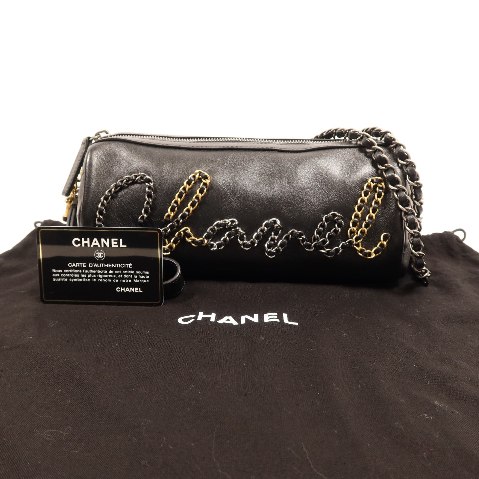 CHANEL 牛皮皮革Chain Shoulder Bag鏈帶肩背袋