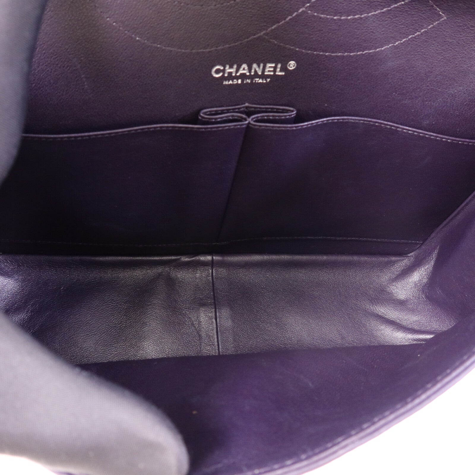 CHANEL 羊皮皮革Chanel 2.55 Large銀扣鏈帶肩背袋