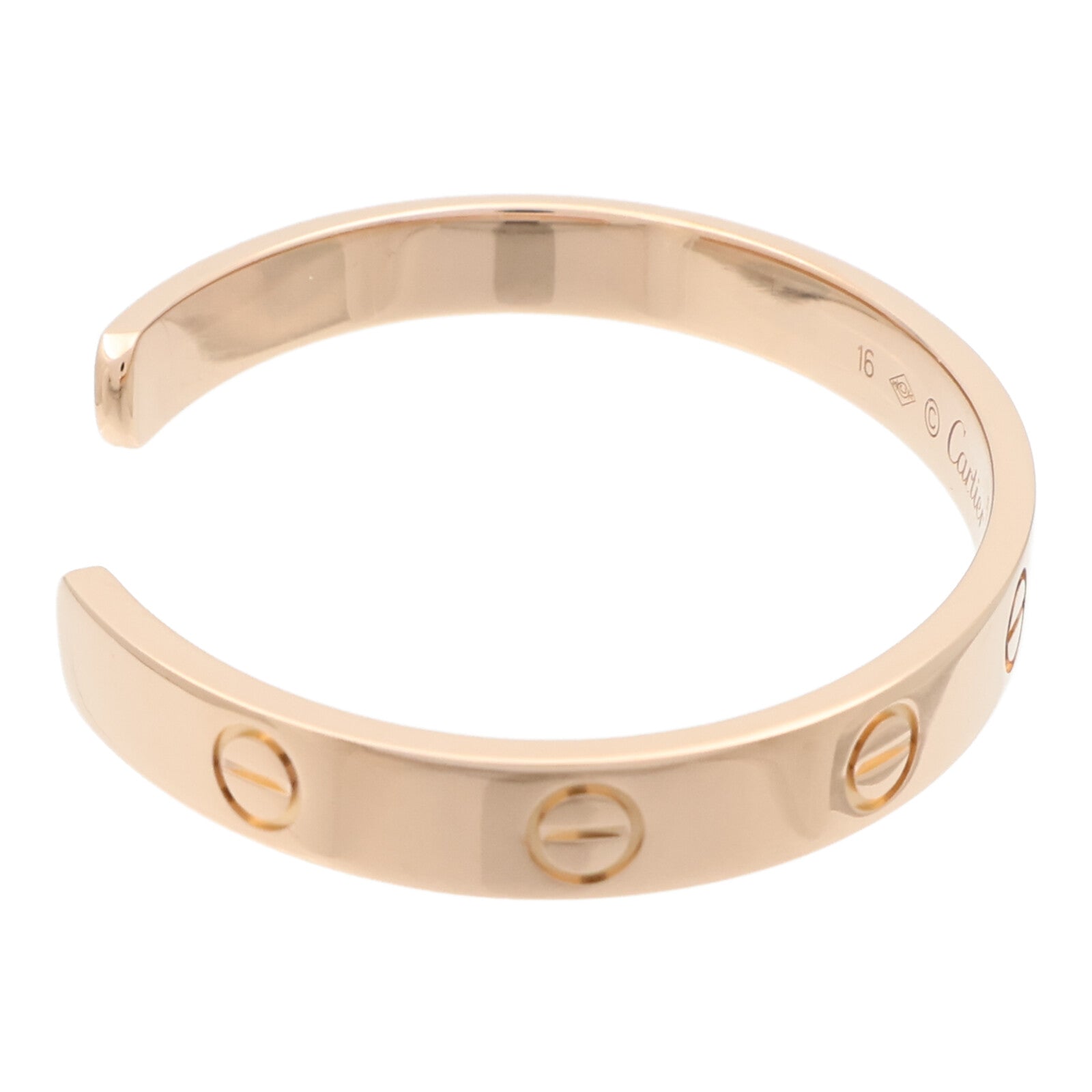 CARTIER 18K玫瑰金Love Bangle Open手鐲Cartier#16