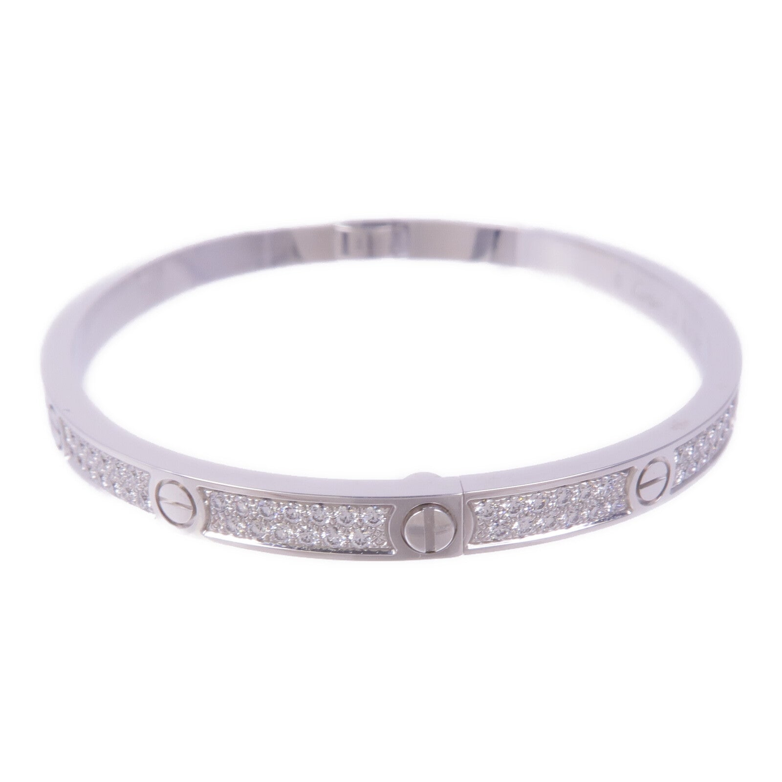 CARTIER 18K白金Love Bracelet Small Model Full Diamonds鑽石手鐲Cartier#16