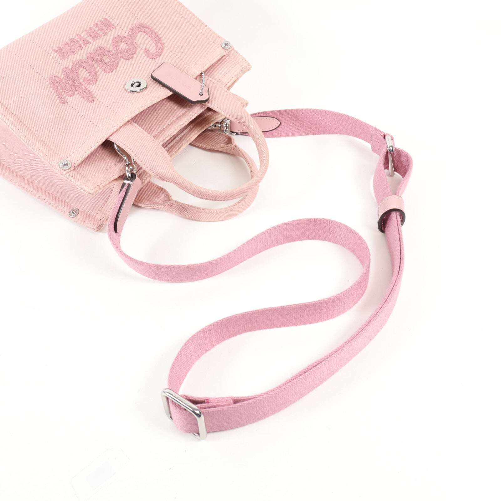 COACH 帆布Cargo 20銀扣手挽肩背兩用袋