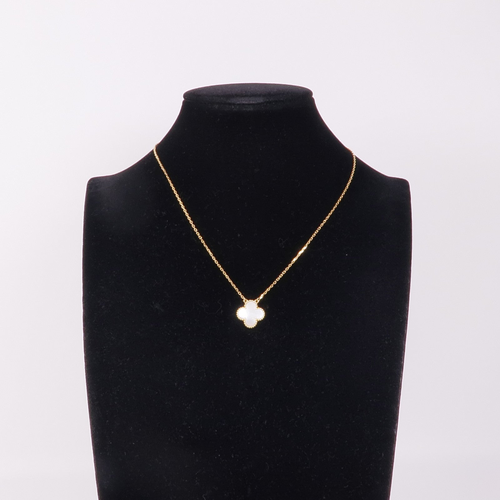 Van Cleef & Arpels 18K黃金Vintage Alhambra Mother of Pearl Necklace珍珠母貝項鍊