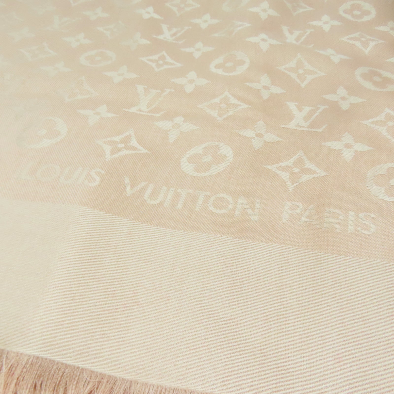 LOUIS VUITTON 【激減優惠】絲質/羊毛Scarf圍巾粉紅色