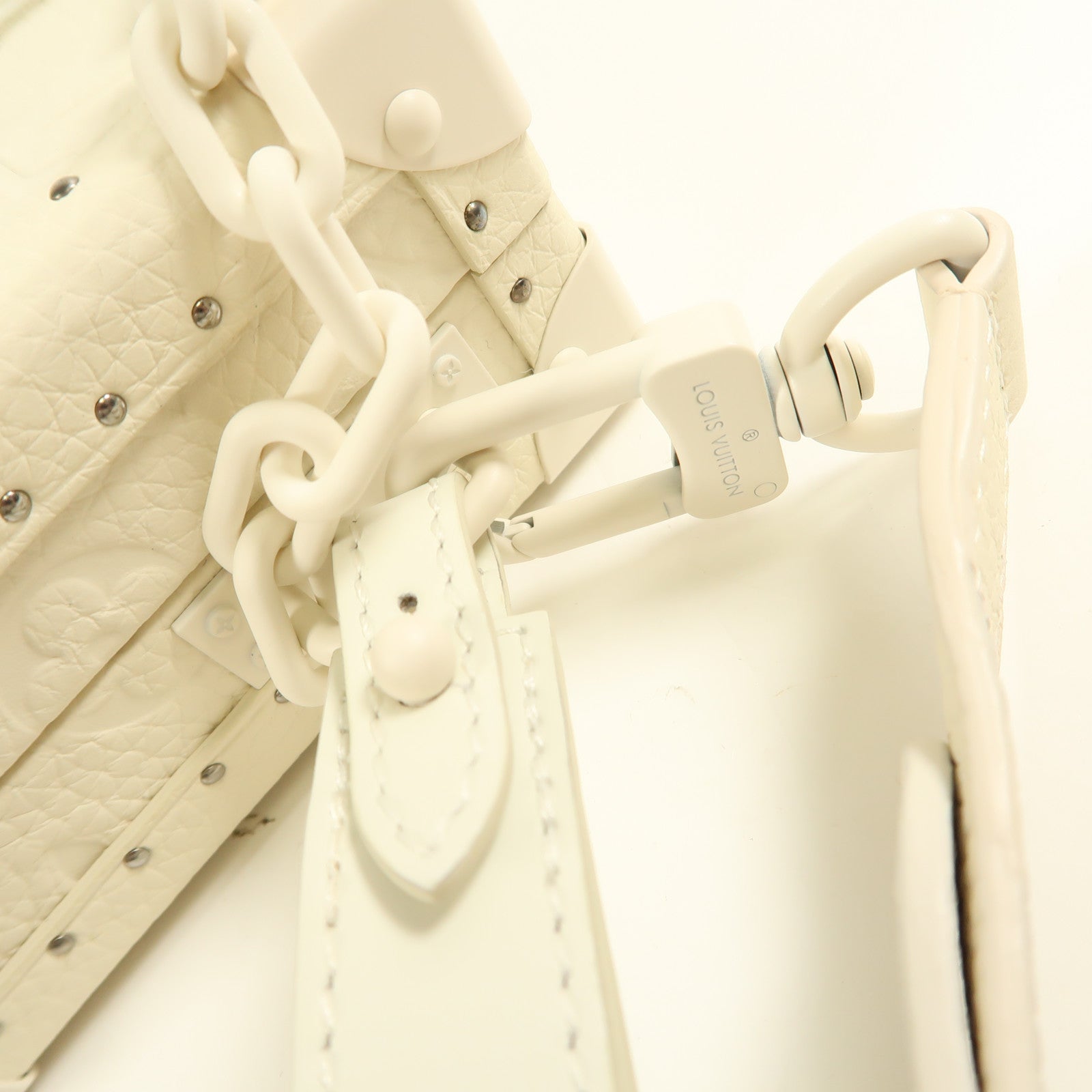 LOUIS VUITTON LV Trunk 2Way Shoulder Hand Bag Monogram M20153 White