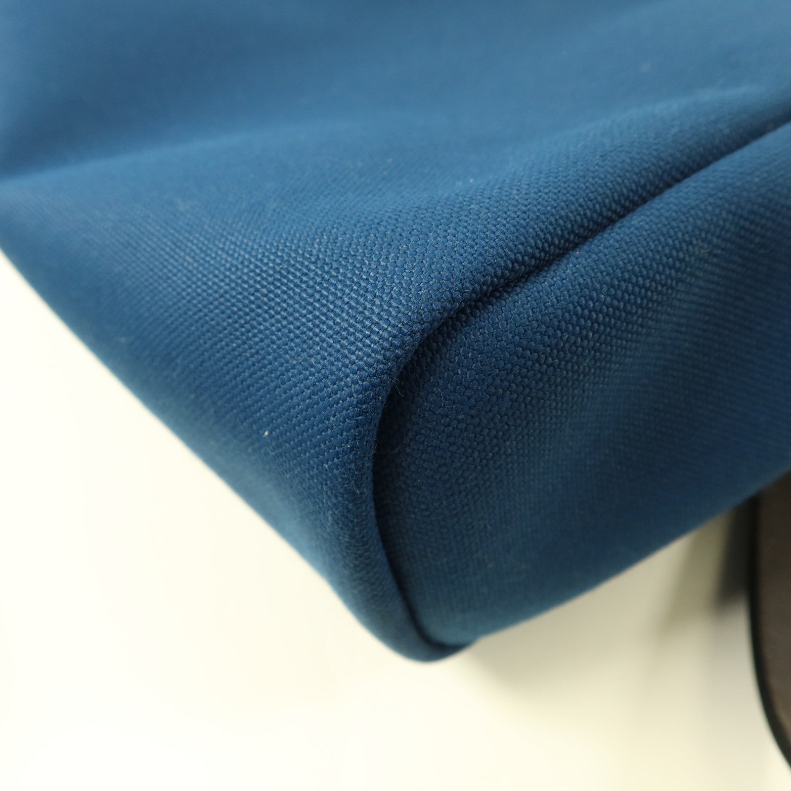 HERMES 帆布Herbag Backpack銀扣背包Deep Blue/Bleu Nuit