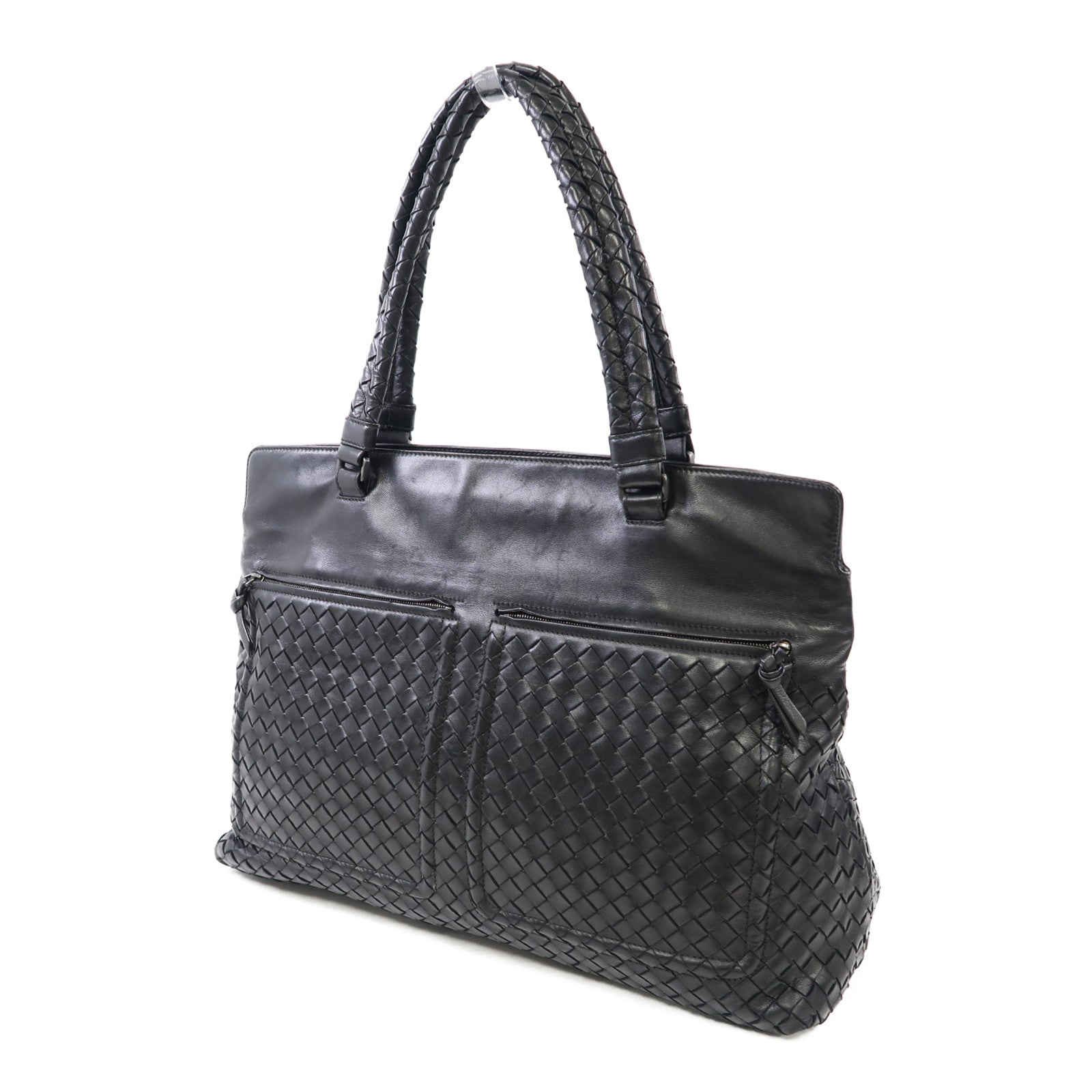 BOTTEGA VENETA 織紋牛皮皮革Shoulder Bag肩背袋黑色