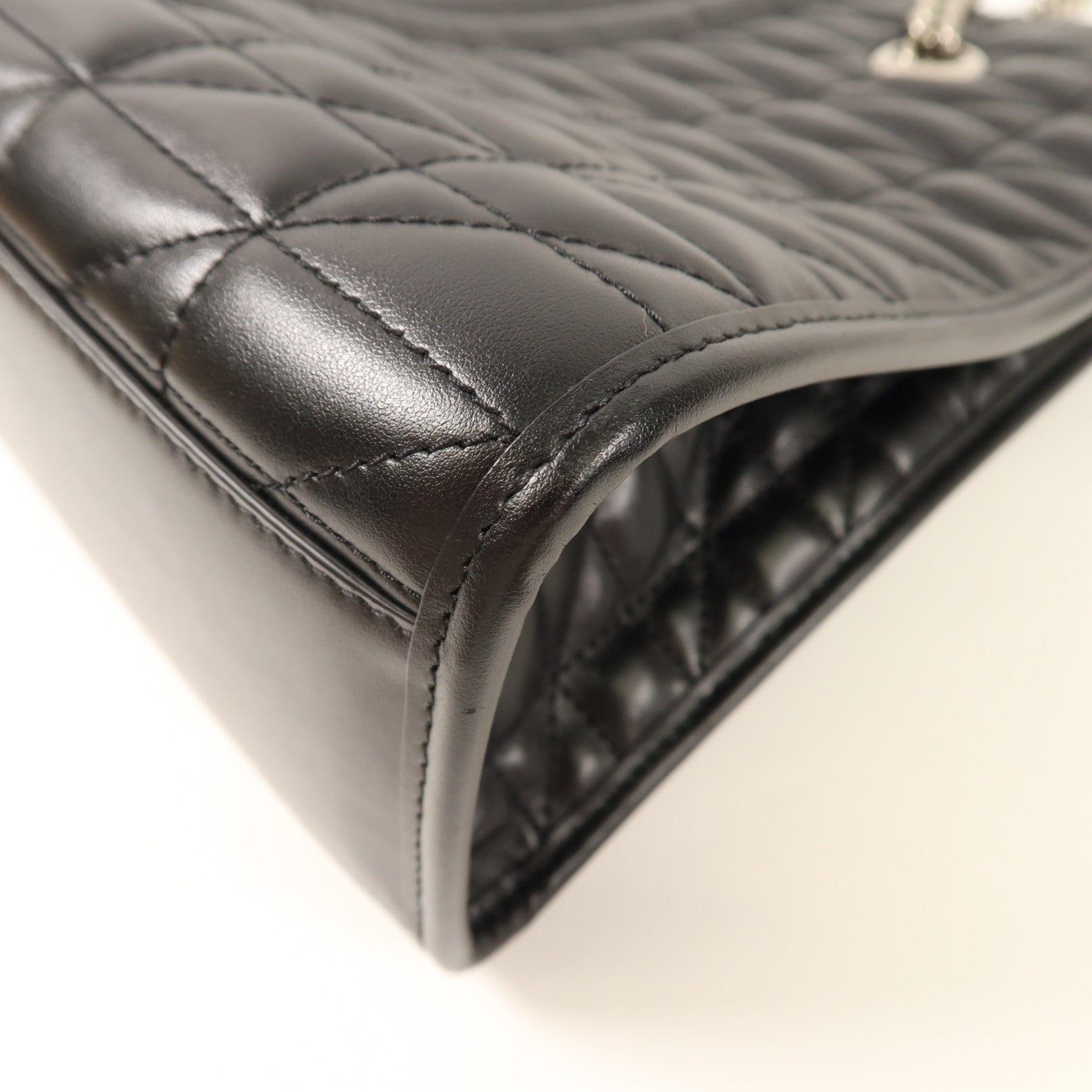 GUCCI SHW GG Marmont Chain Tote Bag Calfskin Leather 675796 Black