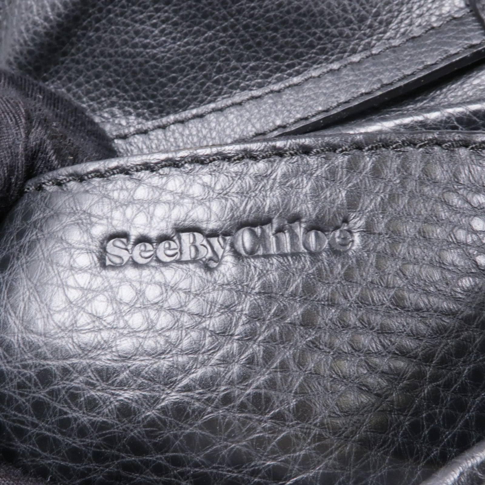 Chloe 牛皮皮革Mini Polly Bag金扣肩背袋