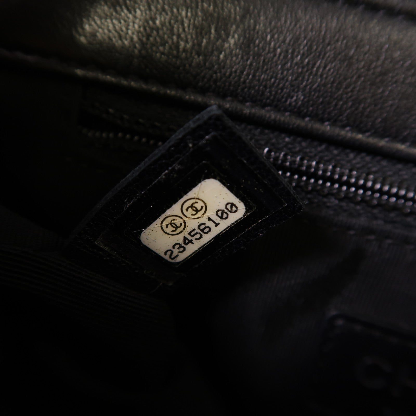 CHANEL CC SHW Chain Shoulder Bag Calfskin Leather Black
