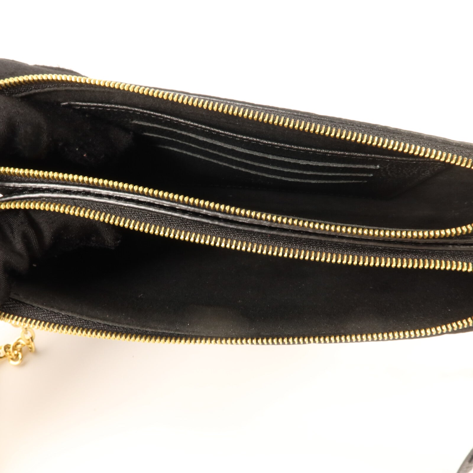 LOUIS VUITTON Monogram Empreinte Double Zip Pochette鏈帶肩背袋