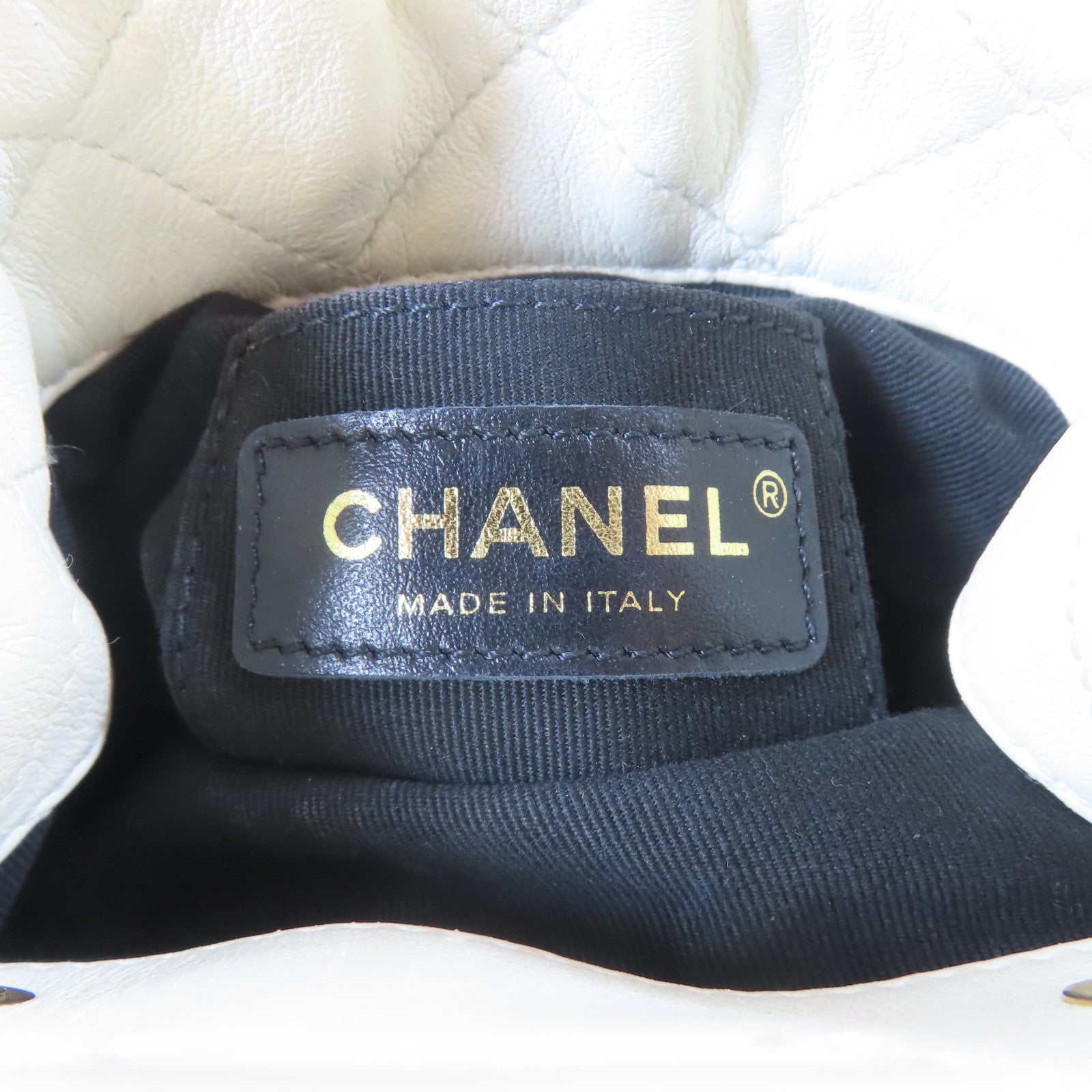 CHANEL 【激減優惠】菱格牛皮皮革Shoulder Bag金扣手挽肩背兩用袋白色