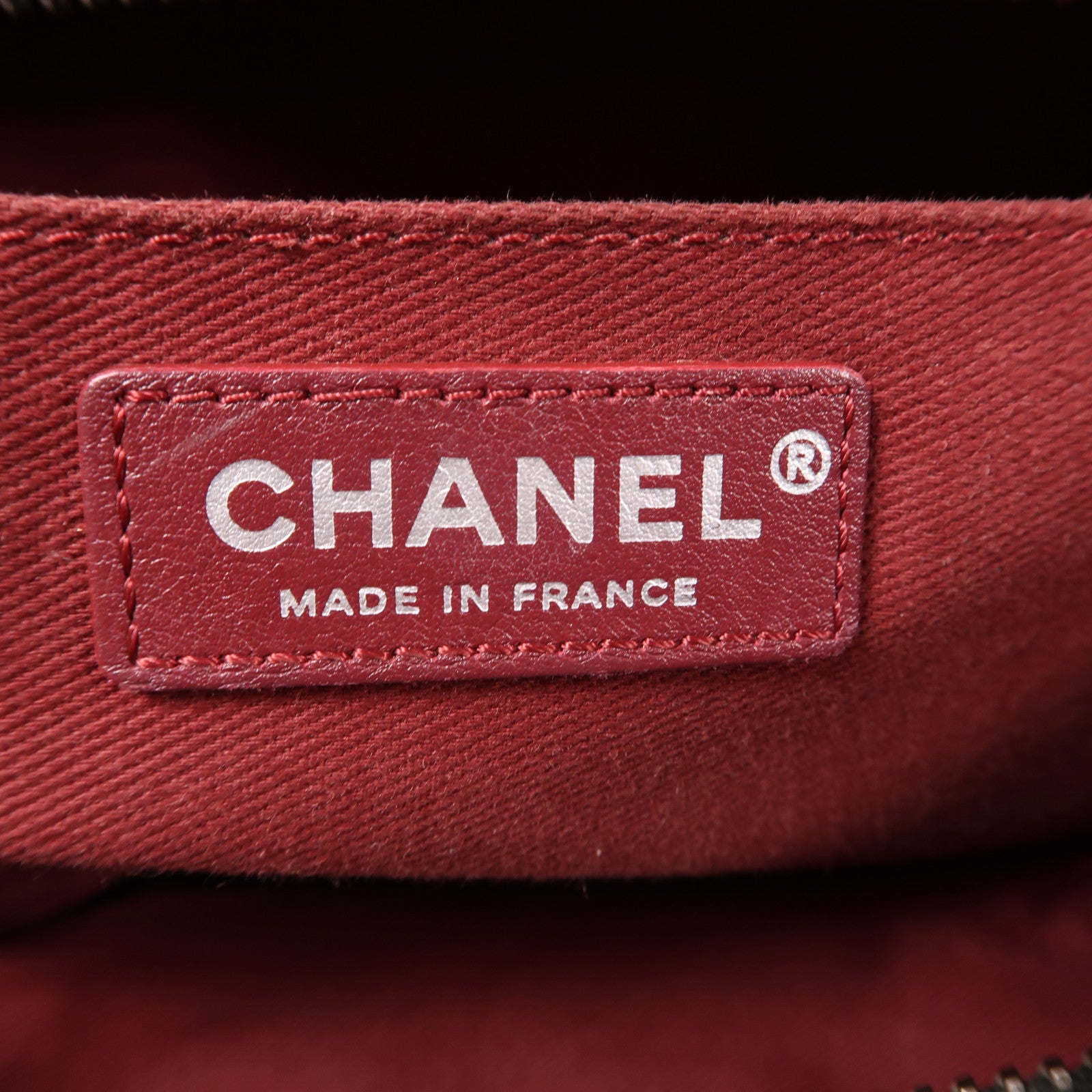 CHANEL 斜紋羊皮皮革Chain Shoulder Bag銀扣鏈帶肩背袋黑色