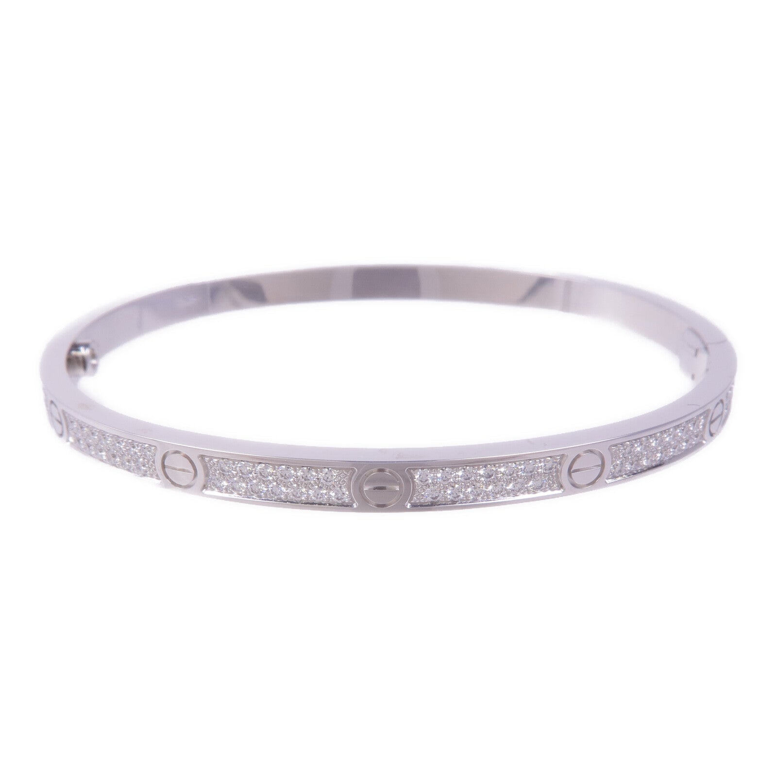 CARTIER 18K白金Love Bracelet Small Model Full Diamonds鑽石手鐲Cartier#16