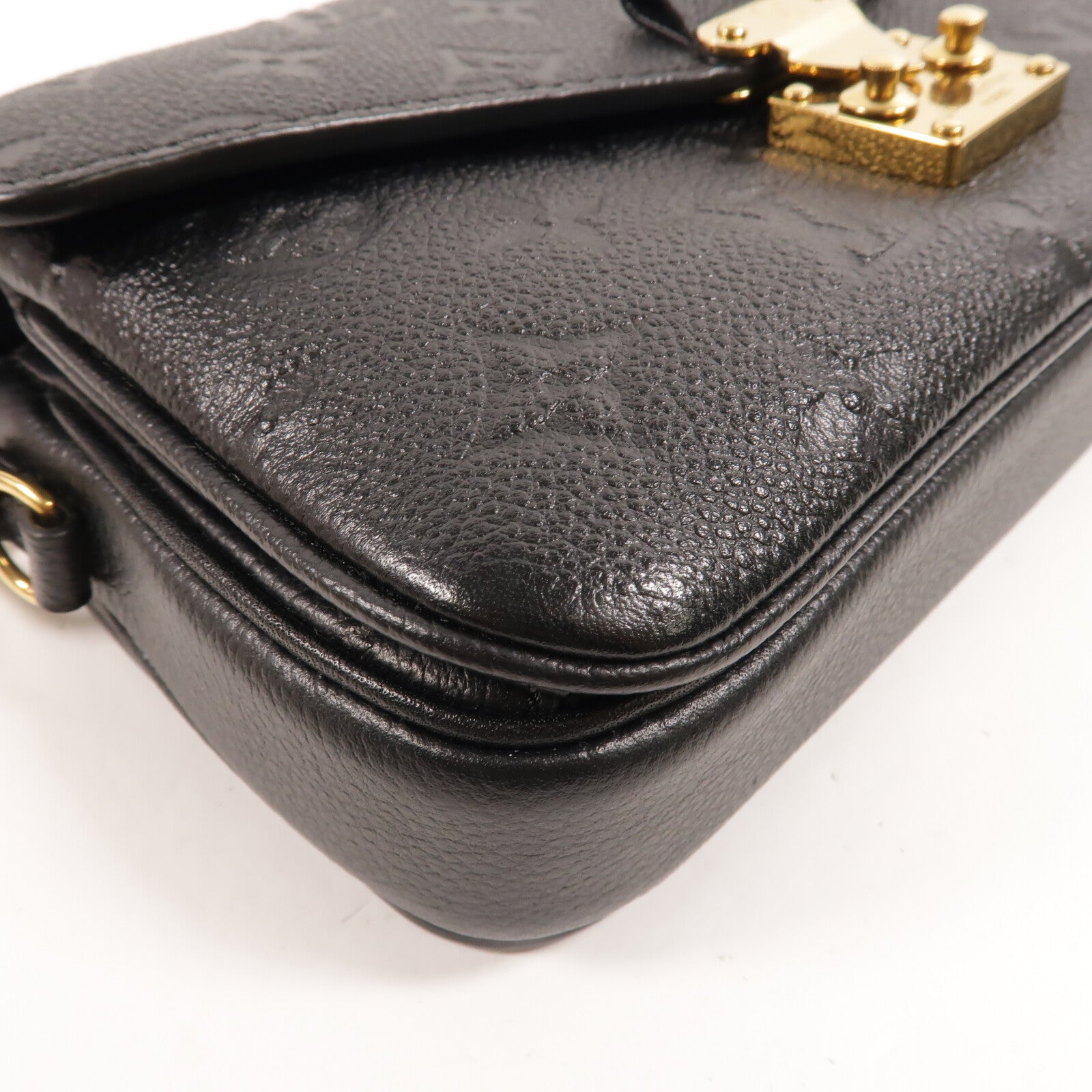 LOUIS VUITTON Monogram Empreinte Pochette Metis East West鏈帶手挽肩背兩用袋