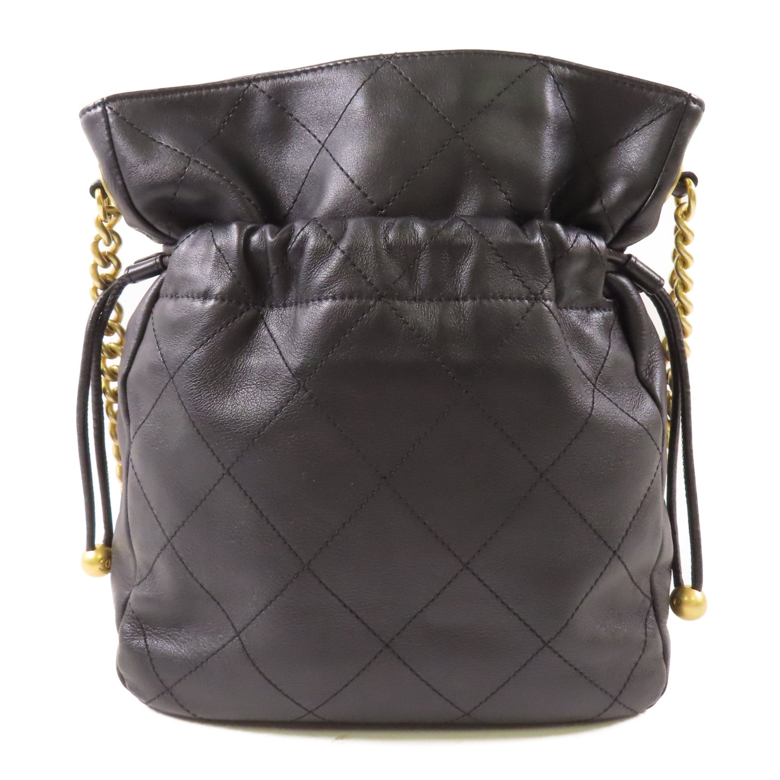 CHANEL 牛皮皮革Chain Shoulder金扣鏈帶肩背袋