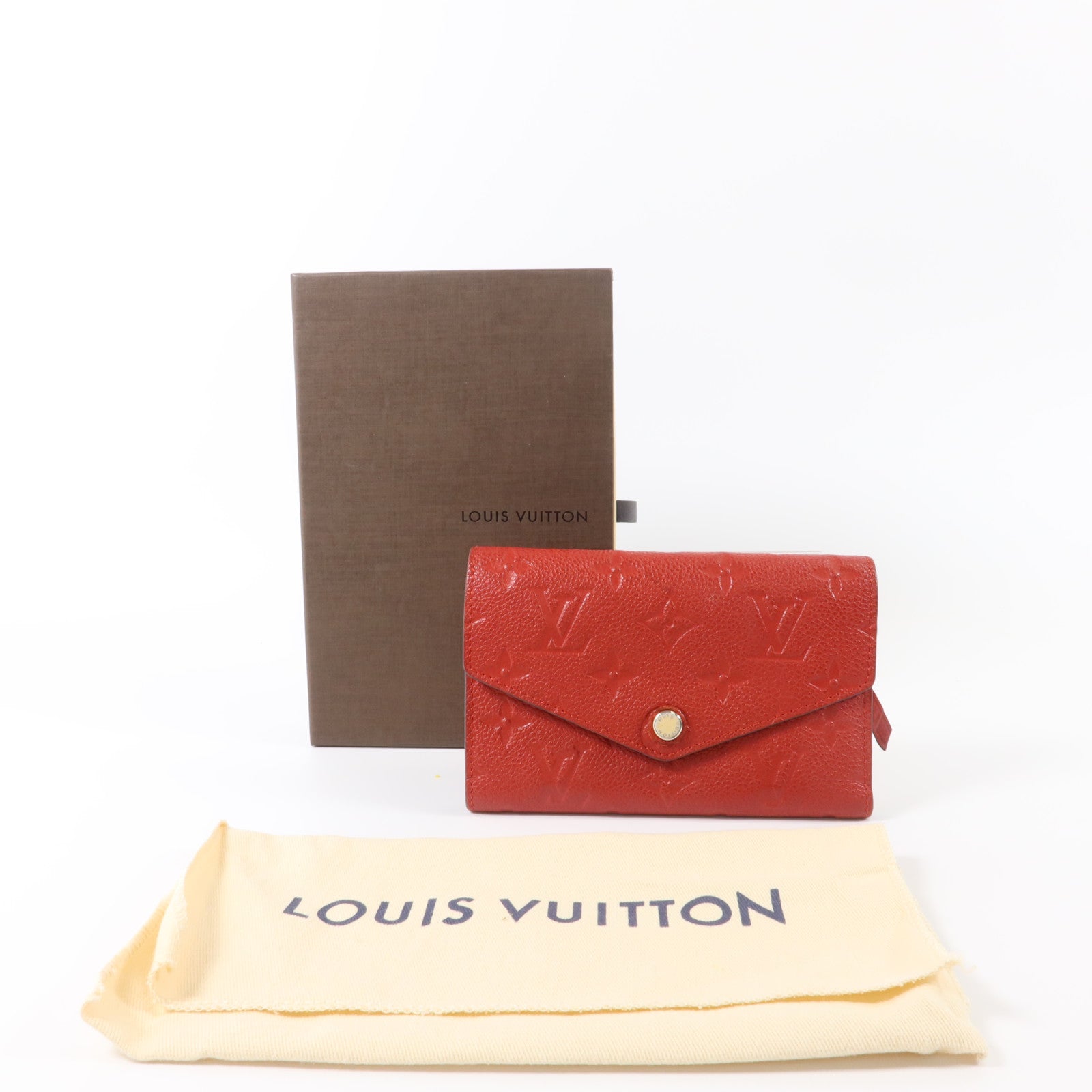 LOUIS VUITTON Monogram Empreinte Curieuse Compact金扣錢包