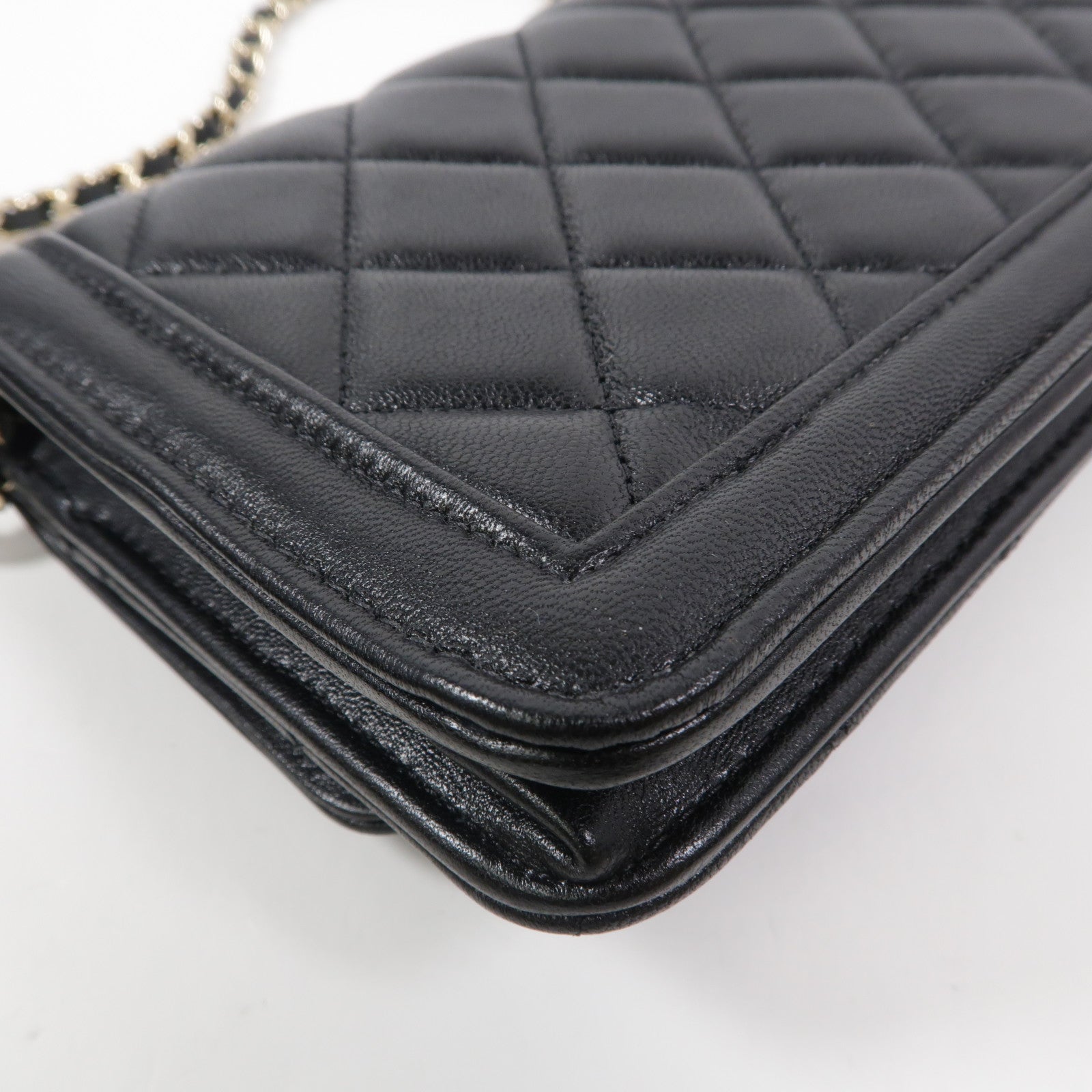 CHANEL 羊皮皮革Clutch With Chain鏈帶肩背袋