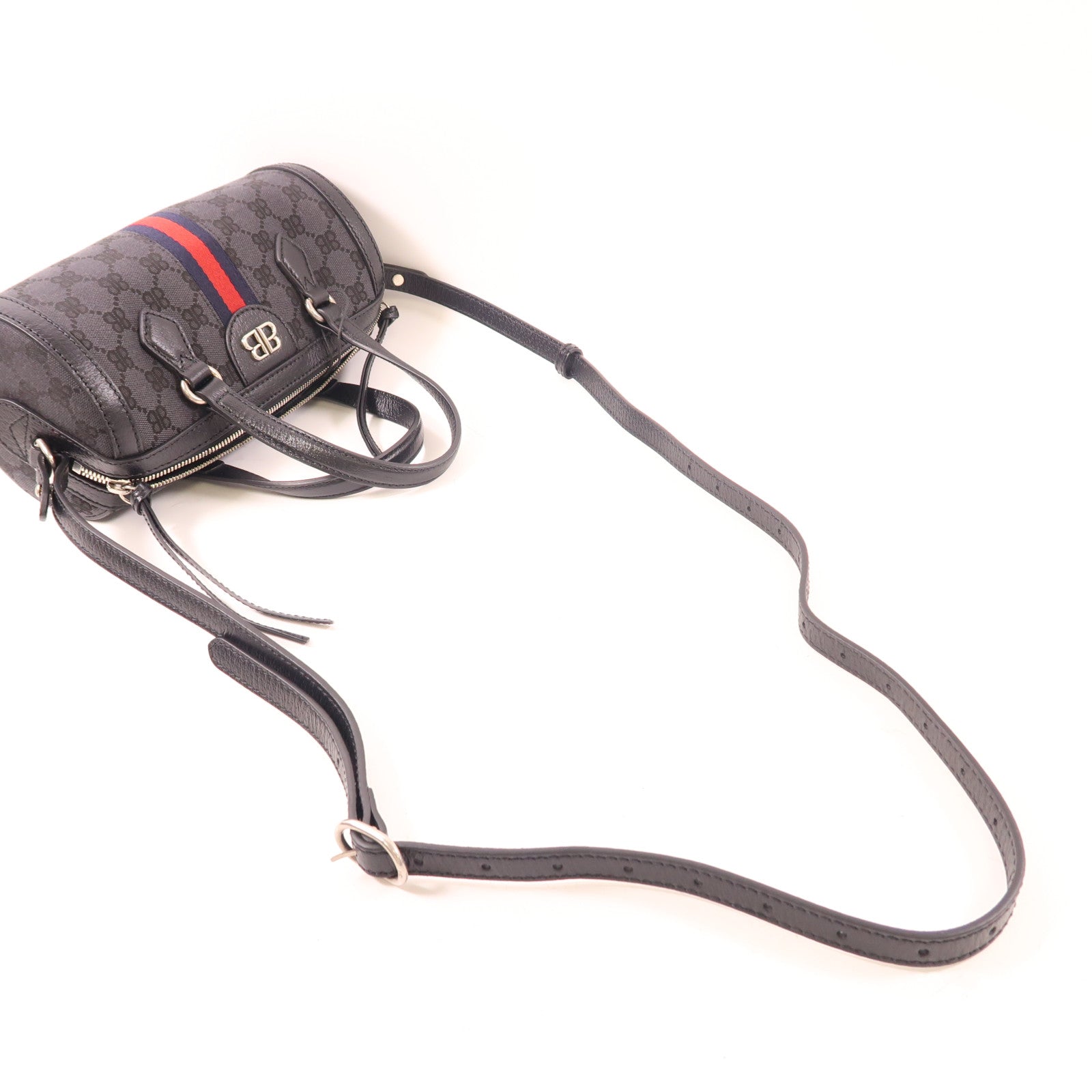 BALENCIAGA 【激減優惠】帆布Balenciaga x Gucci Hacker Project銀扣手挽肩背兩用袋