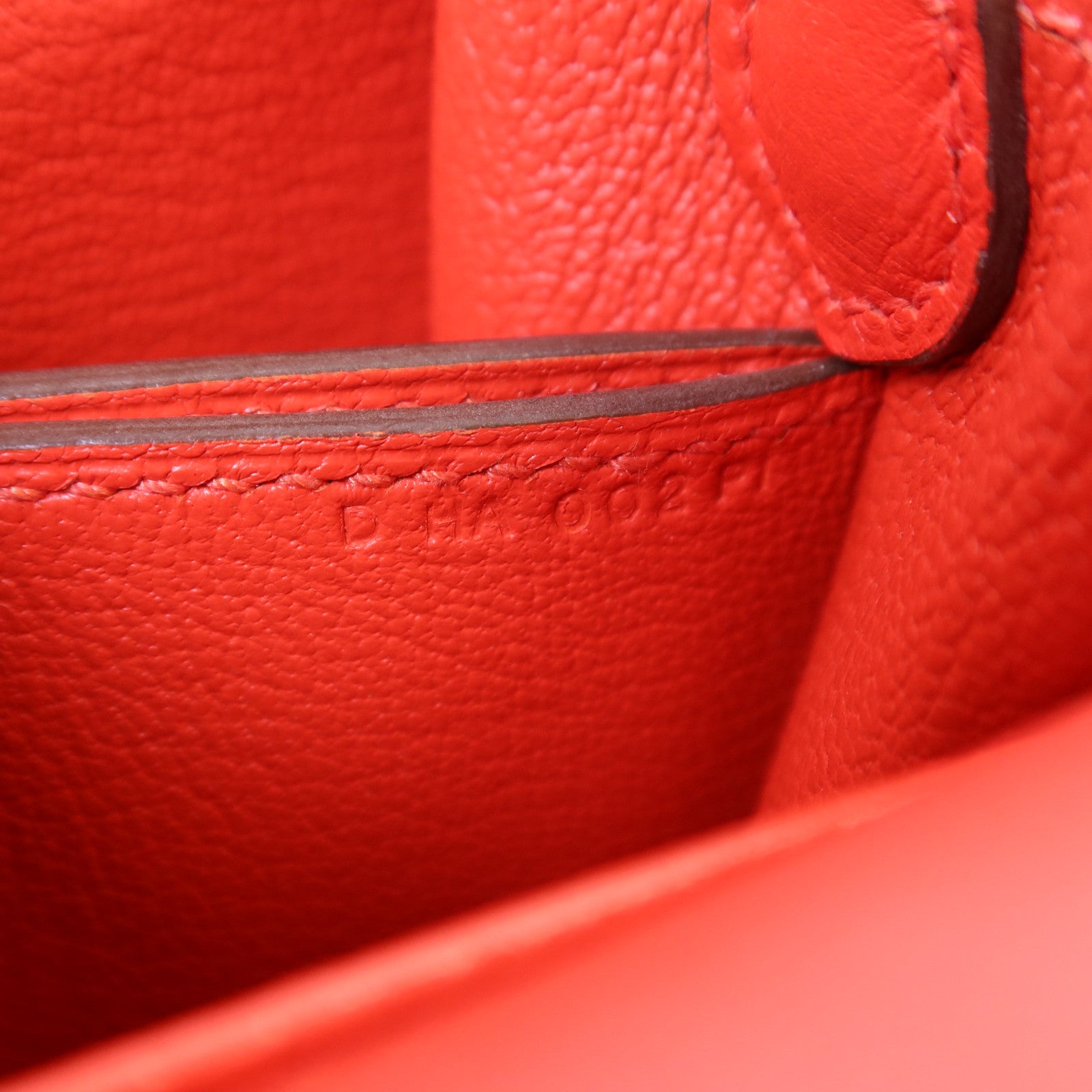 HERMES Evercolor皮革Mini Roulis銀扣肩背袋Rouge Tomate