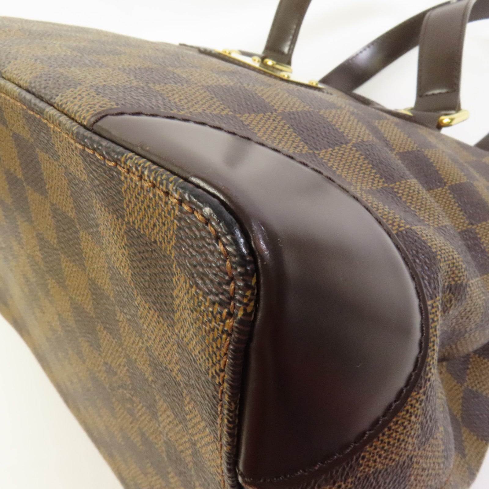LOUIS VUITTON Damier Hampstead PM金扣手挽袋