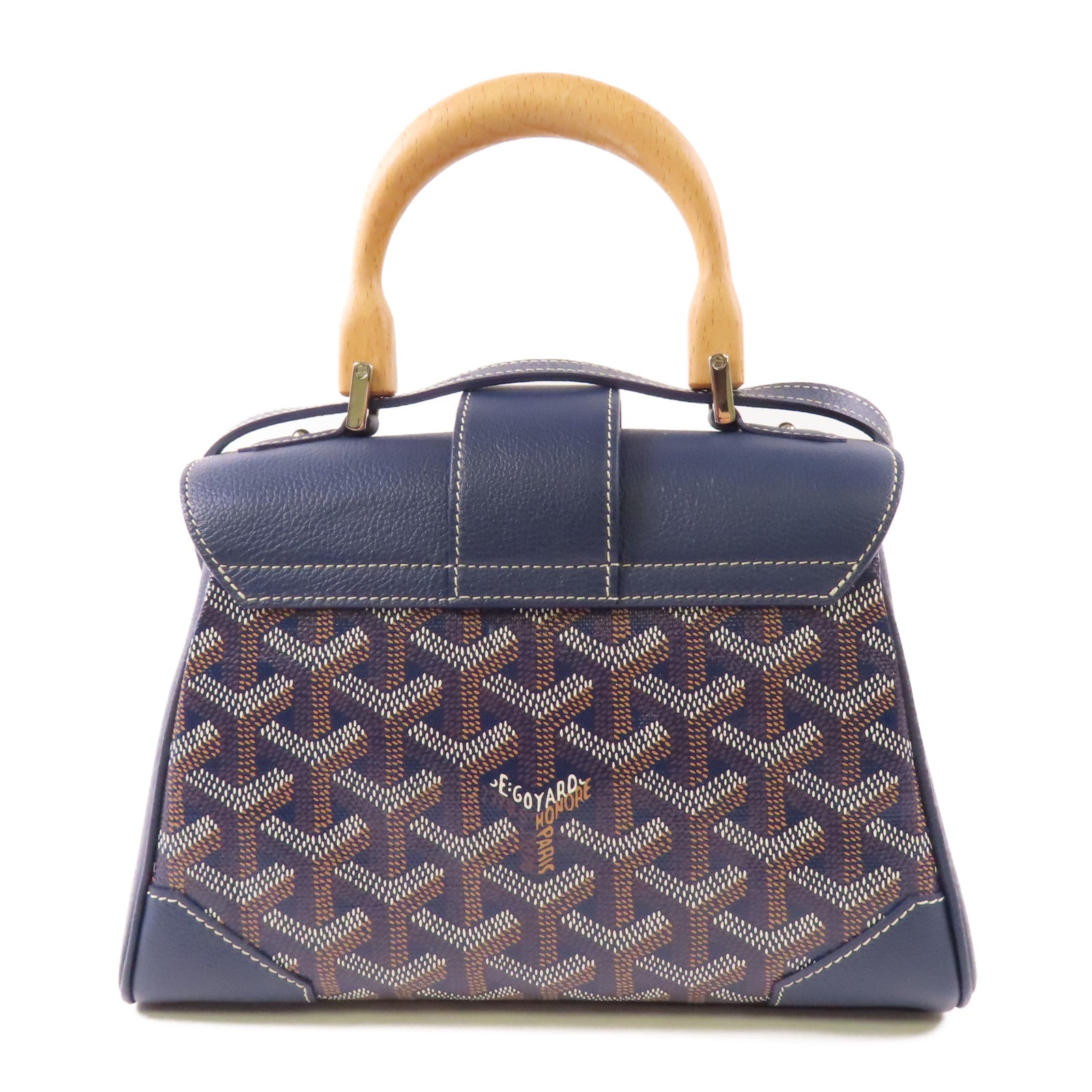 GOYARD SHW Saigon Souple Mini 2 Way Bag SAIGONMINTY07CL07P Coated Canvas Navy
