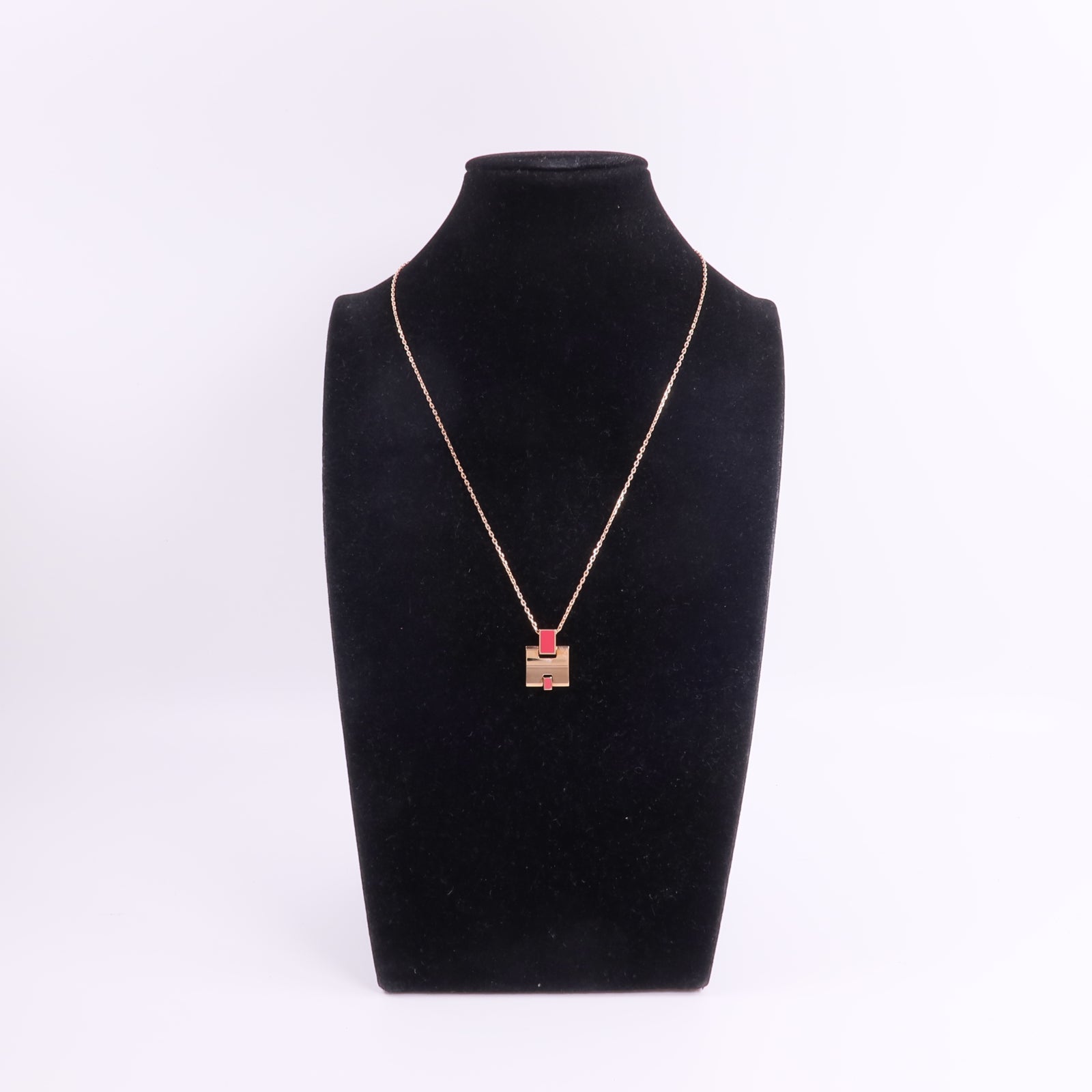 HERMES 金屬Eileen Pendant項鍊Framboise