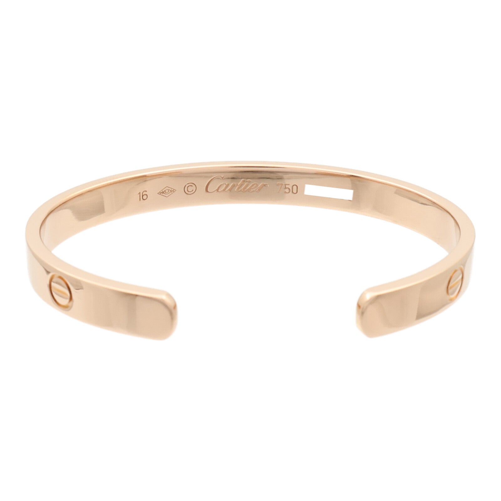 CARTIER 18K玫瑰金Love Bangle Open手鐲Cartier#16