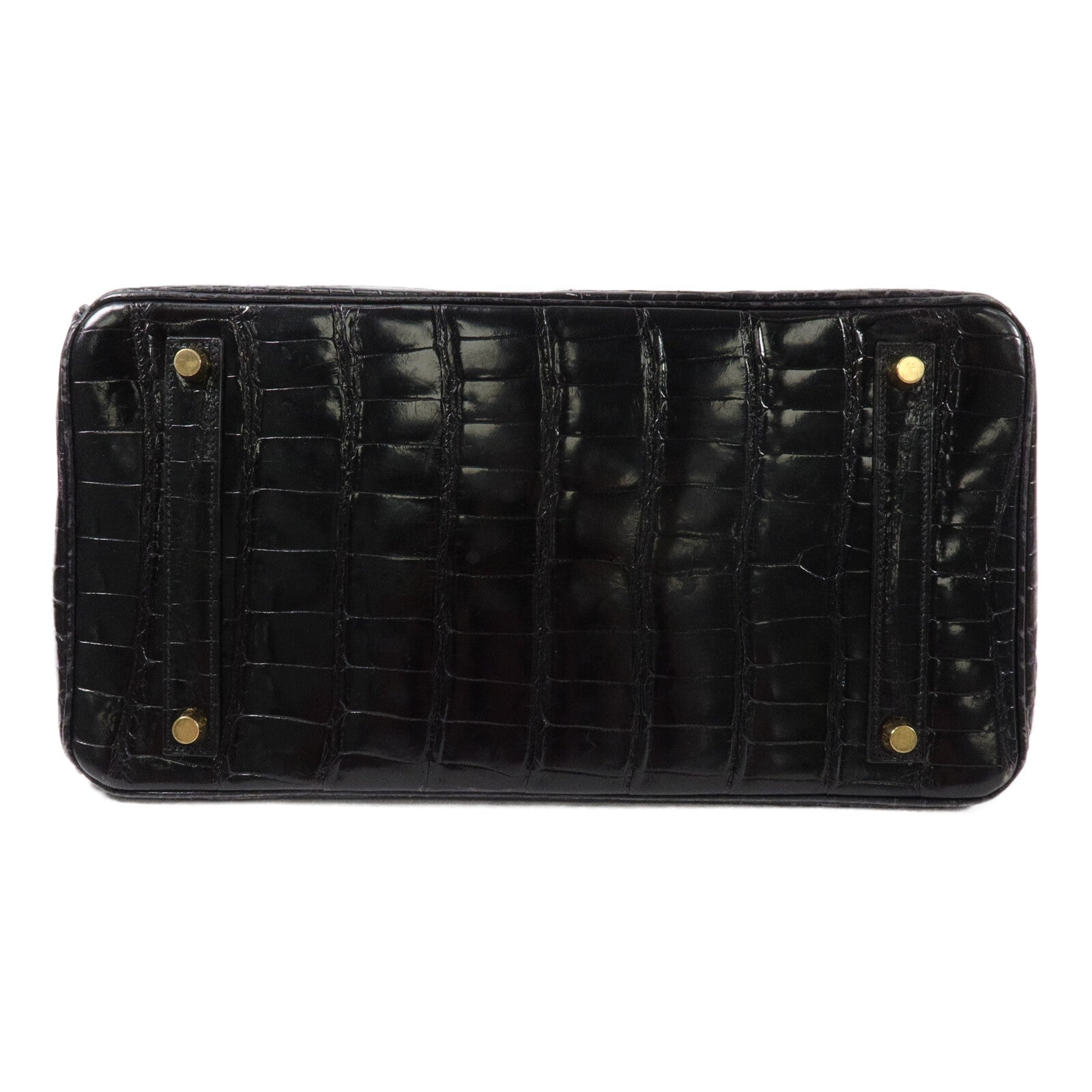 HERMES 鱷魚皮革Birkin 35手挽袋Noir