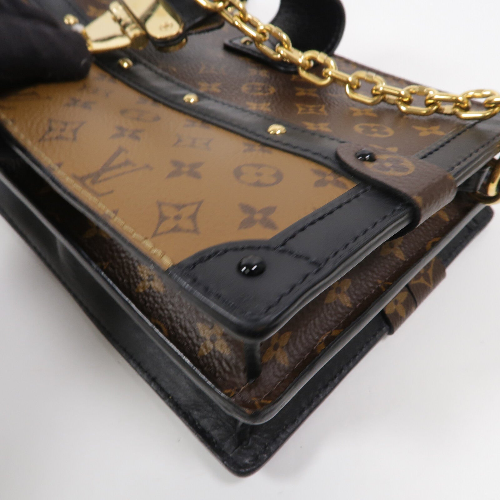 LOUIS VUITTON Monogram Reverse Trunk Clutch肩背袋