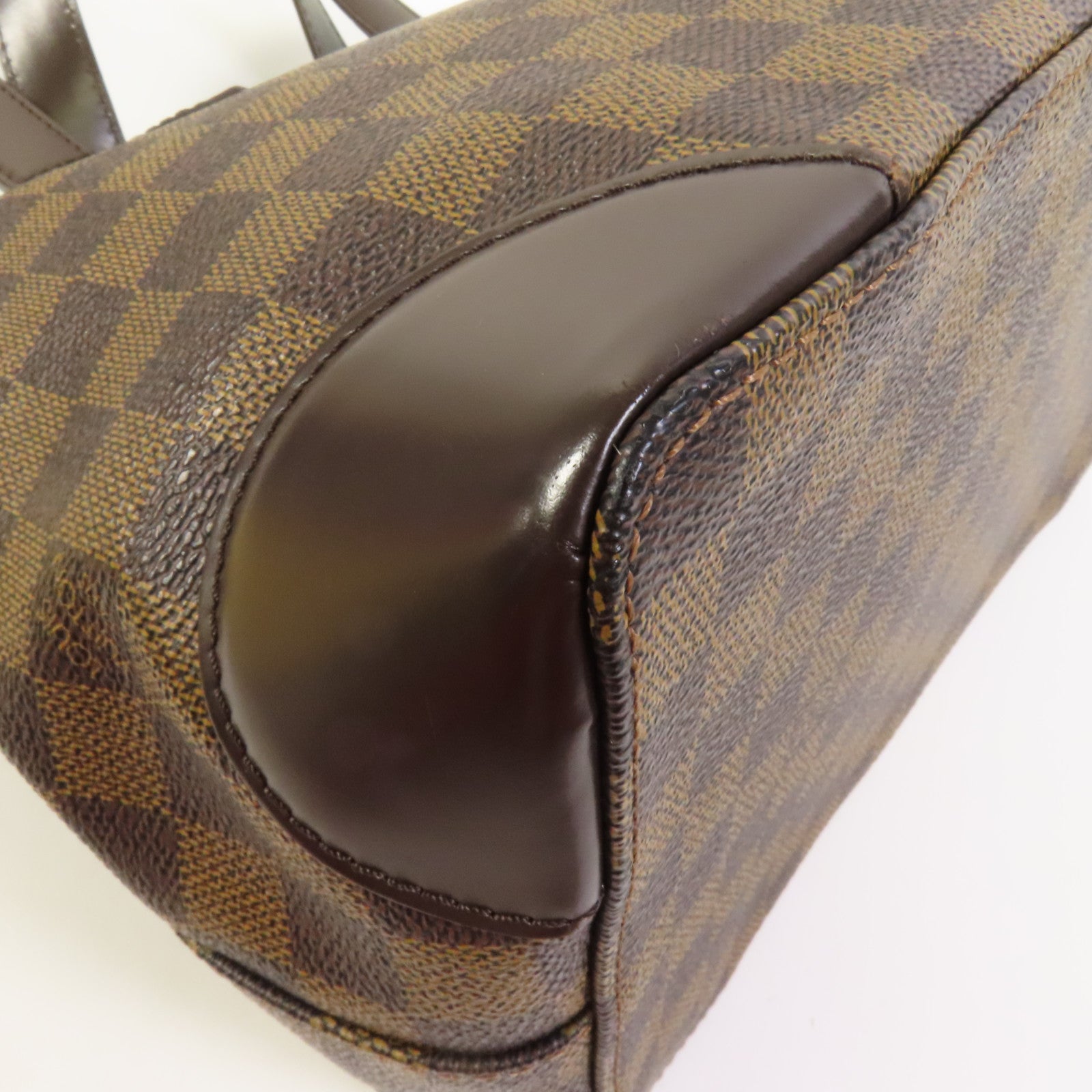 LOUIS VUITTON Damier Hampstead PM金扣手挽袋